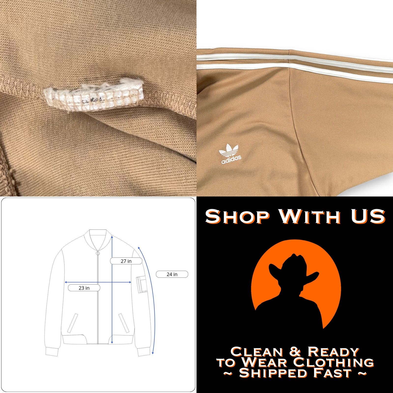 Adidas VINTAGE Adidas Jacket Adult LARGE Brown Quarter Zip Track Pullover Trefoil 80s Size US L / EU 52-54 / 3 - 8 Thumbnail