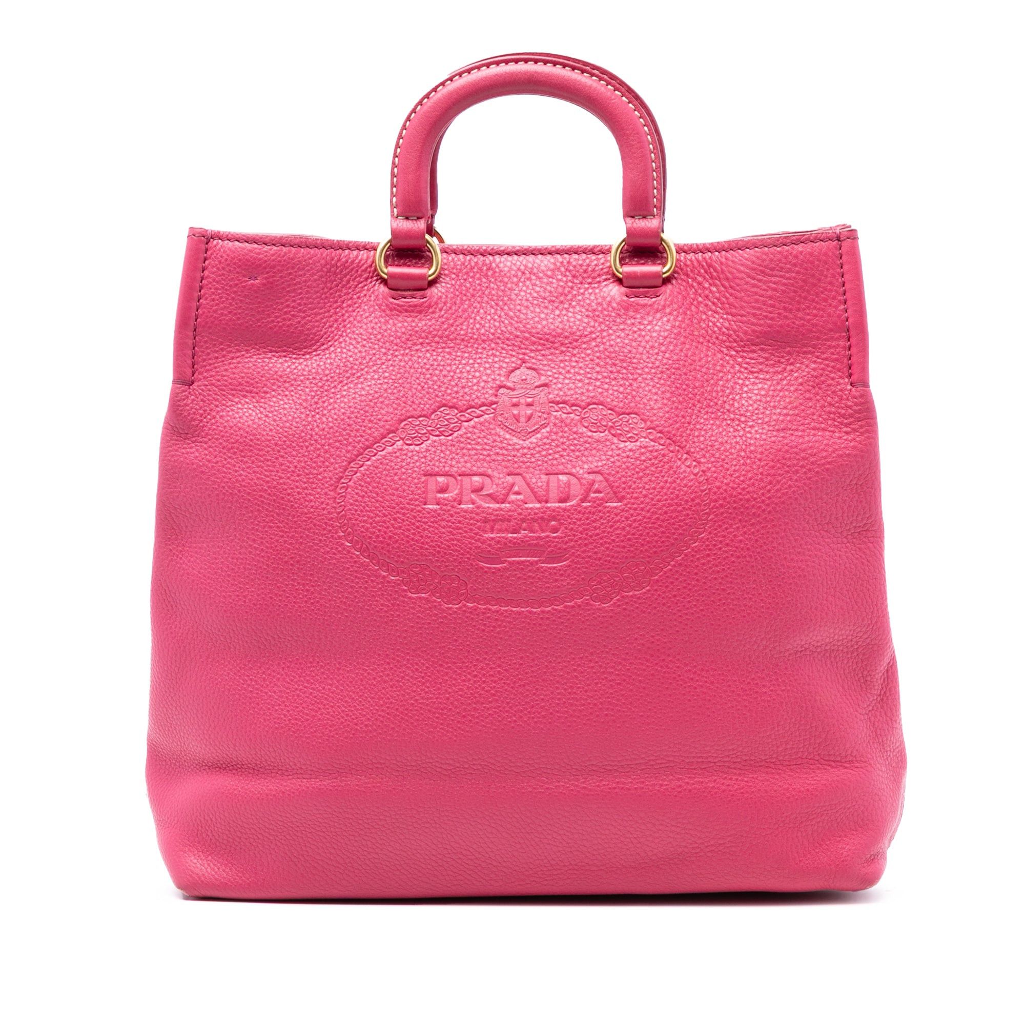 Prada Vitello Daino Embossed Canapa Logo Open Convertible Tote Size ONE SIZE - 1 Thumbnail