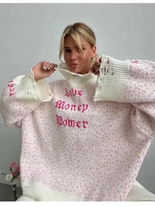 Japanese Brand × Vintage Women's Embroidery Dilapidated Pullover Size ONE SIZE - 3 Thumbnail