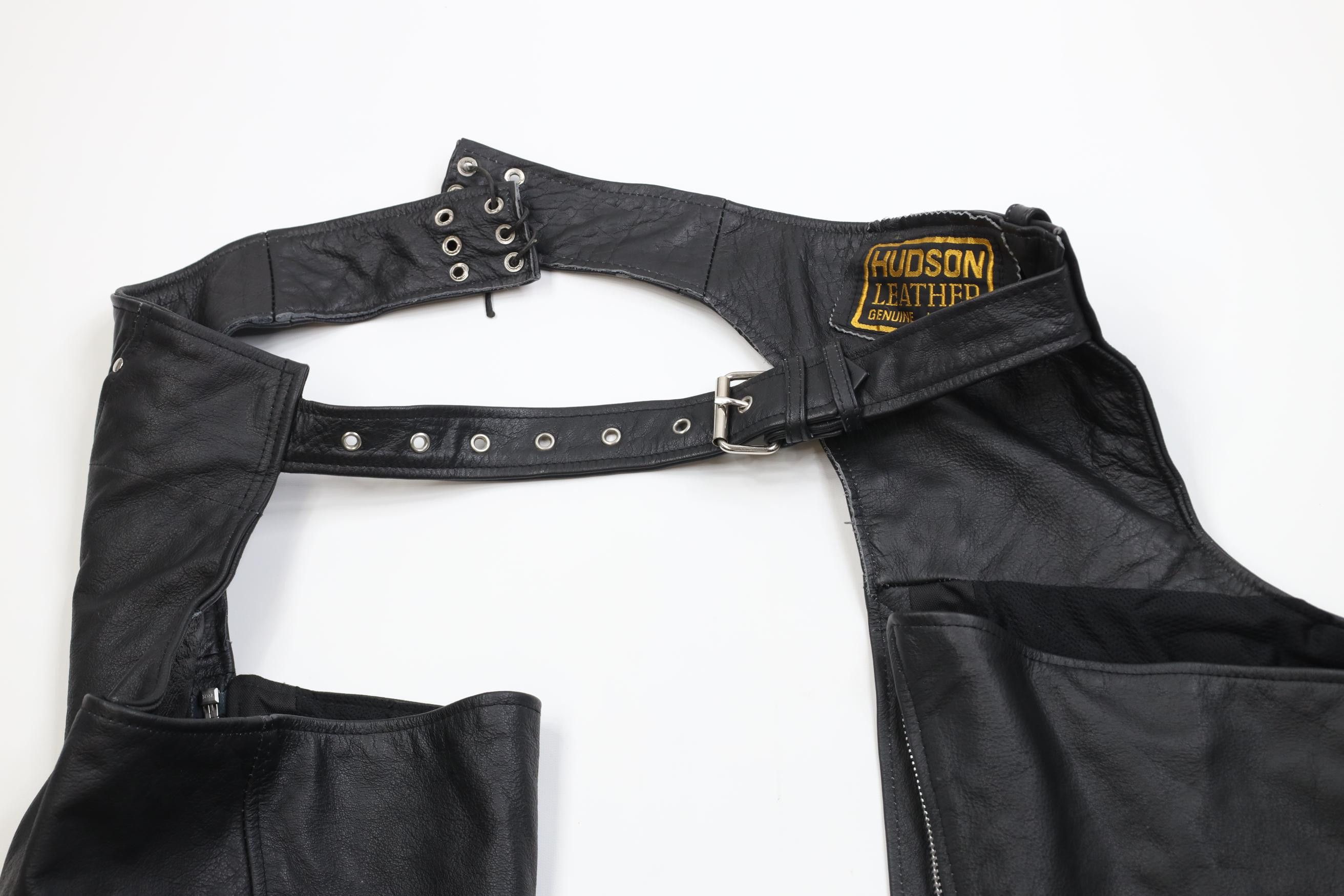 Vintage Vintage 90s Streetwear Leather Motorcycle Riding Chaps Pants Size US 44 / EU 60 - 2 Thumbnail