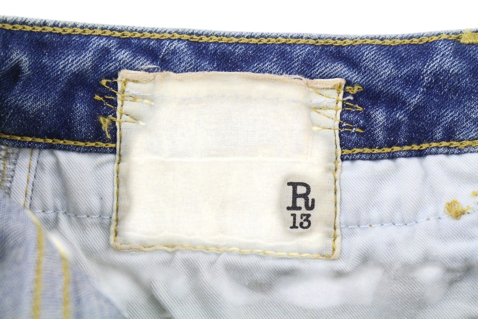 R13 BOY STRAIGHT RIPS 27 Carlton Distress Ankle Blue 85450 Size 27" / US 4 / IT 40 - 10 Thumbnail