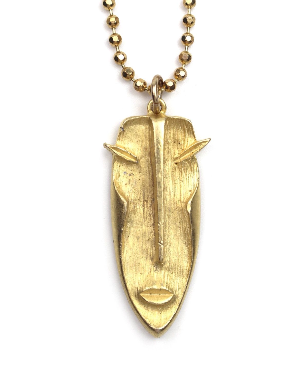 Vintage 1990S GOLD TONE MODIGLIANI FACE PENDANT NECKLACE Size ONE SIZE - 1 Thumbnail