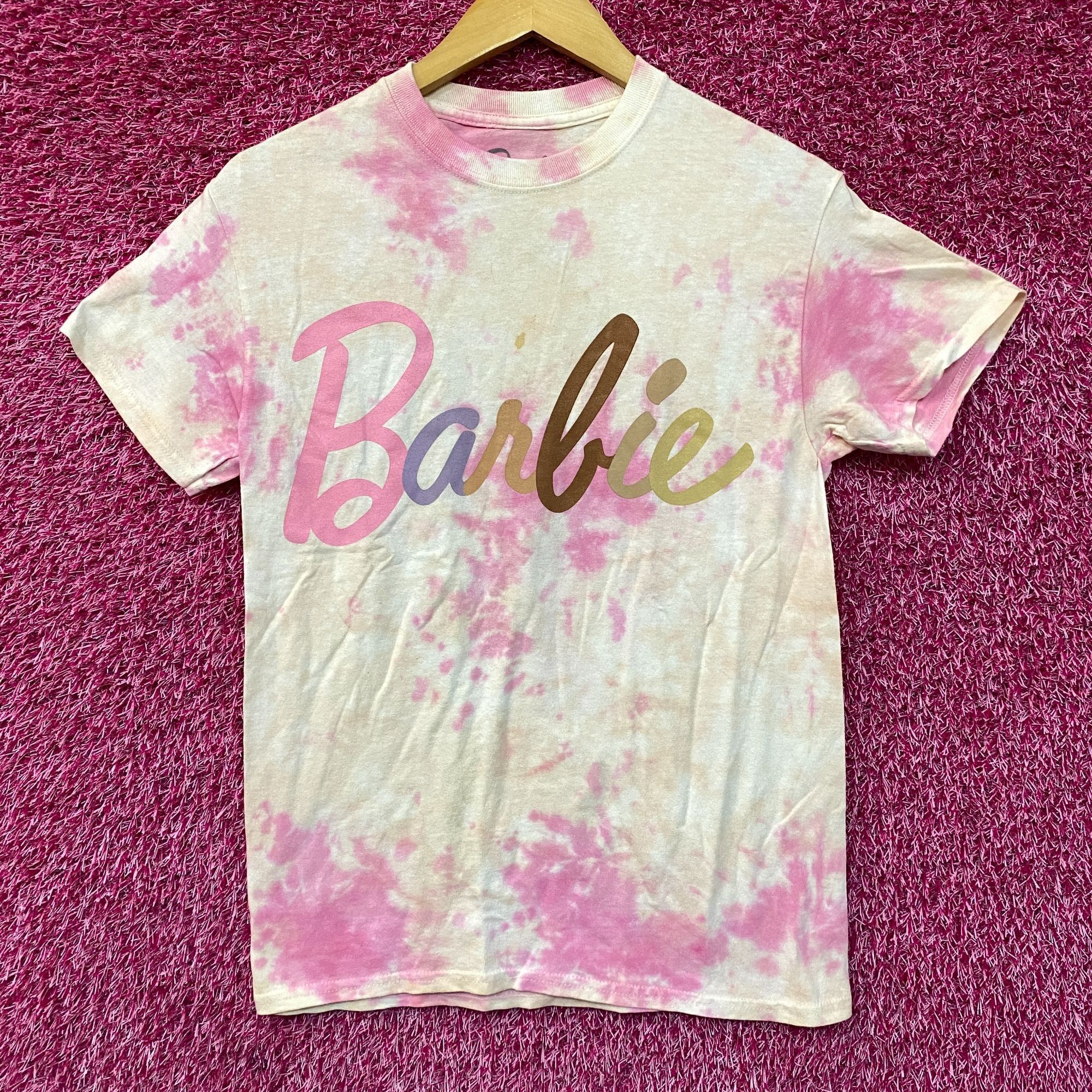 Other Barbie Title Logo Pink Tie-Dye T-Shirt Small Size S / US 4 / IT 40 - 1 Thumbnail