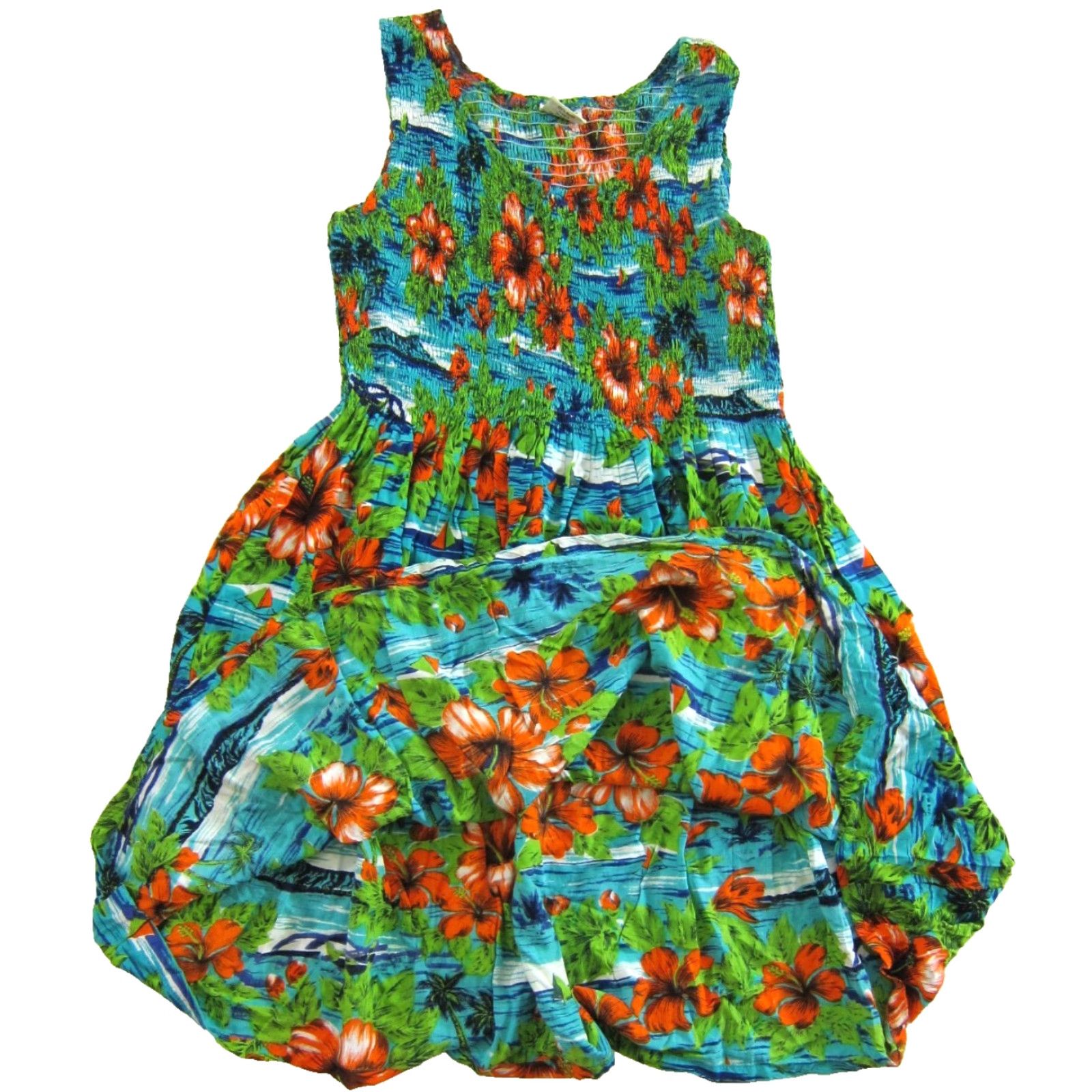 Vintage VINTAGE Kapal Dress Kaftan Sundress Tank Dress Floral Rayon Green Small Womens Size S / US 4 / IT 40 - 5 Thumbnail