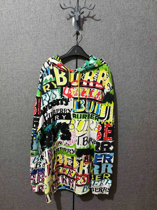 Burberry Burberry Colorful Logo Cotton Hoodie for Men Size US XXL / EU 58 / 5 - 1 Thumbnail