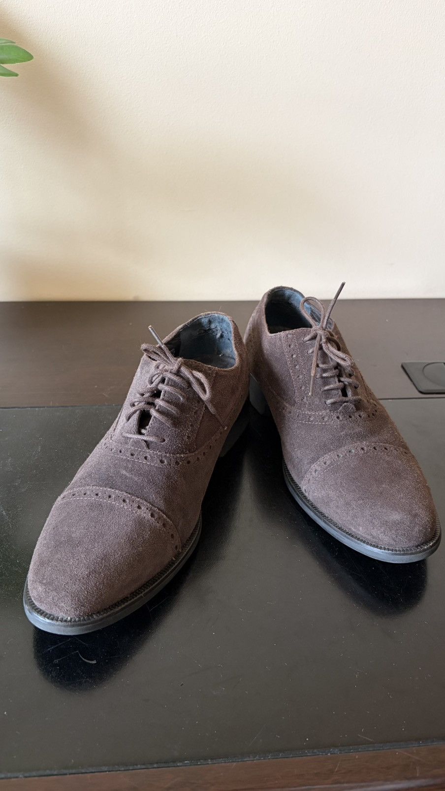 Cole Haan Cole Haan Nike Air Cap-Toe Oxford Shoes – Brown/ Size 8 Size US 8 / EU 41 - 2 Thumbnail