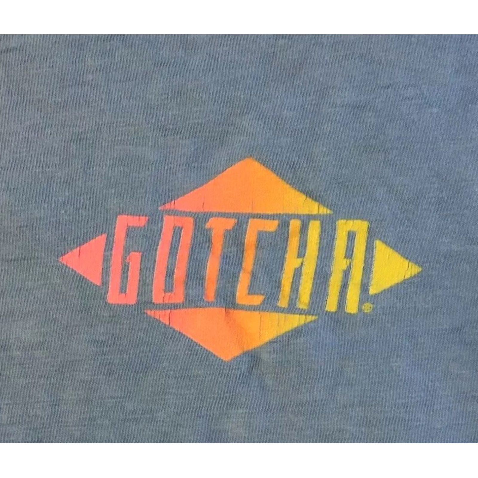 Gotcha VINTAGE Gotcha Shirt XS Surf Grunge 90s Distressed Boardriding Blue T-Shirt Mens USA Size US XS / EU 42 / 0 - 4 Thumbnail