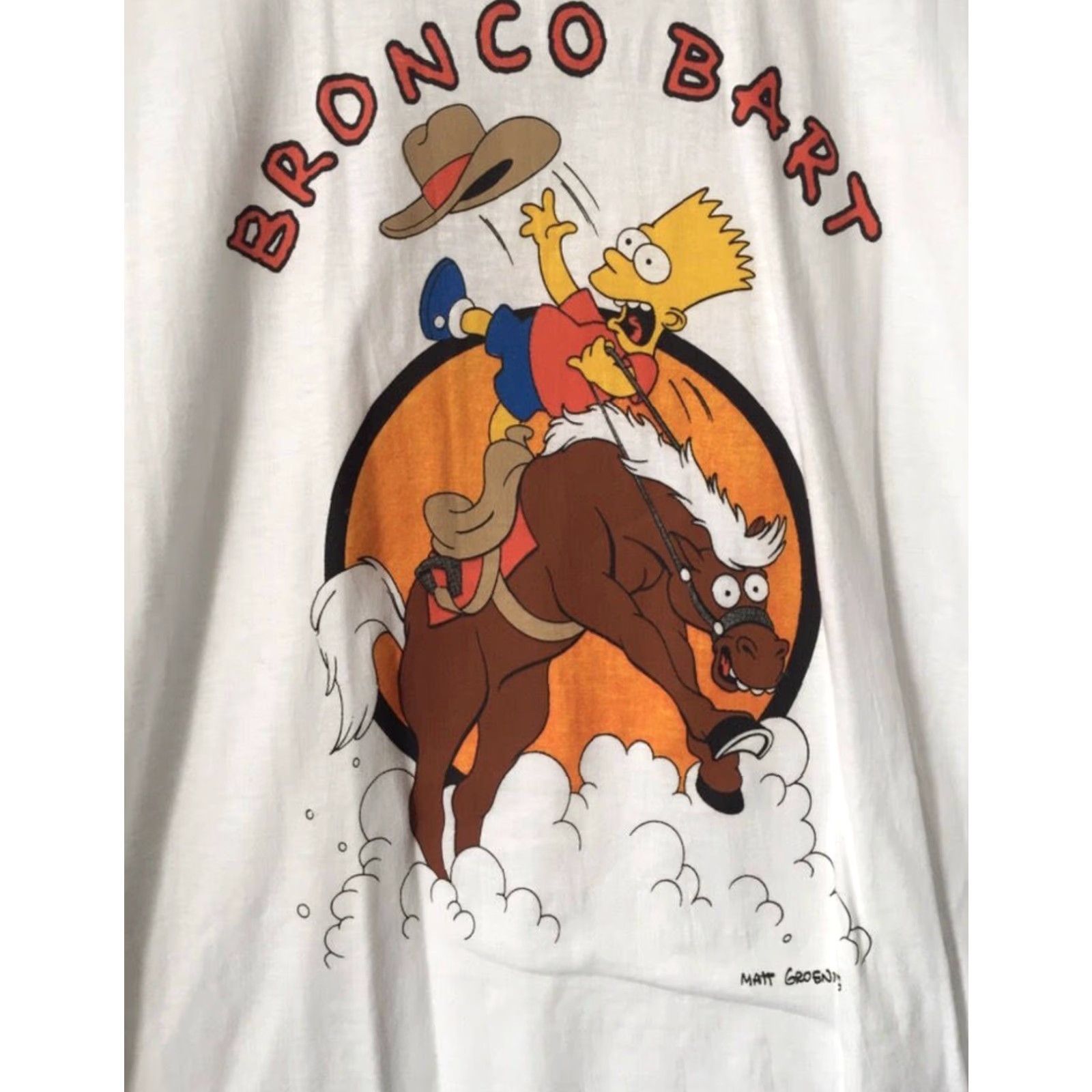 Vintage VINTAGE Unbranded T-Shirt Mens White 90s Bart Simpson Deadstock NWOT 1990s USA Made Size US L / EU 52-54 / 3 - 2 Thumbnail