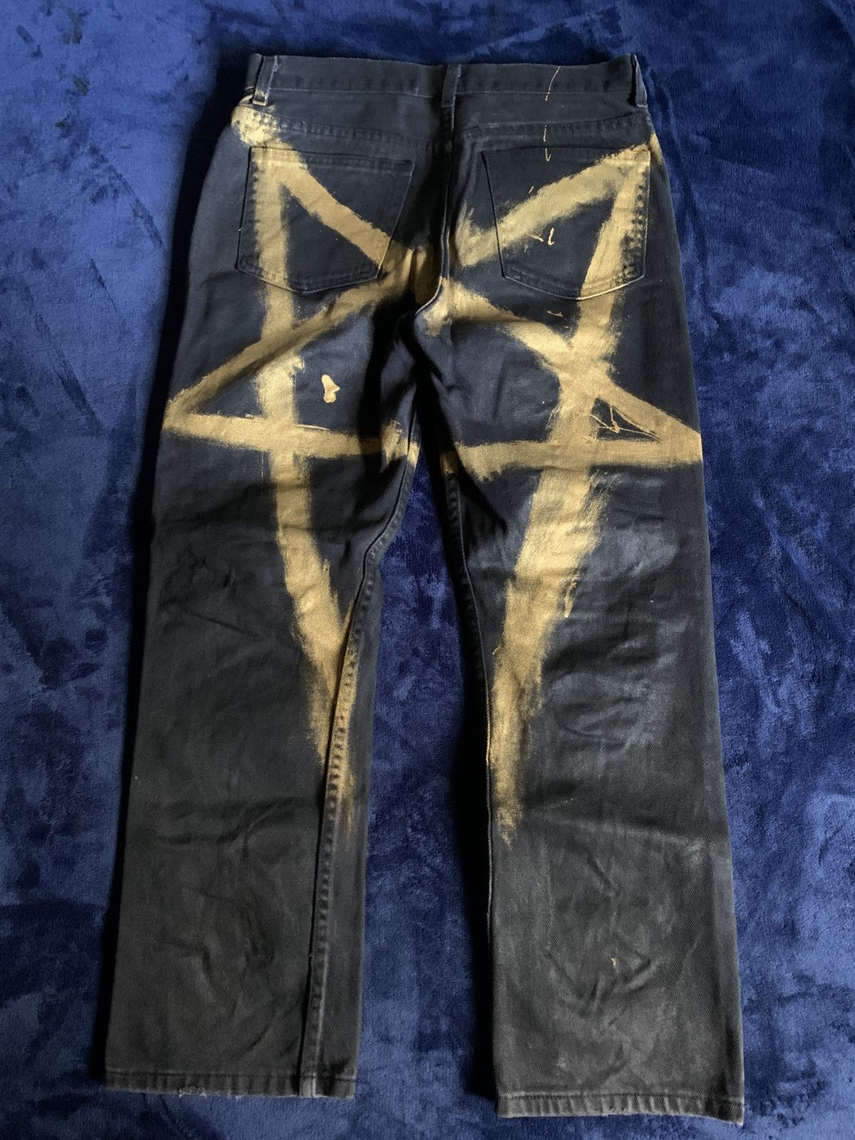 Other Waxed Pentagram Jeans Opium Fashion Swag Streetwear Punk Emo Size US 32 / EU 48 - 8 Thumbnail