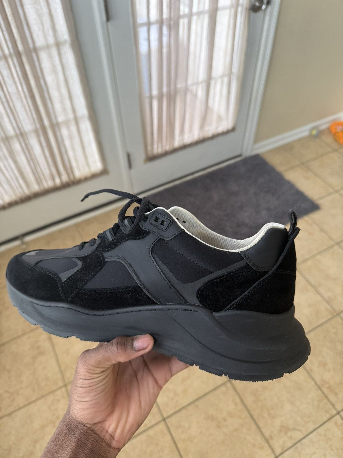 Burberry BURBERRY SEAN TRIPLE BLACK SNEAKERS Size US 12.5 / EU 45-46 - 7 Thumbnail