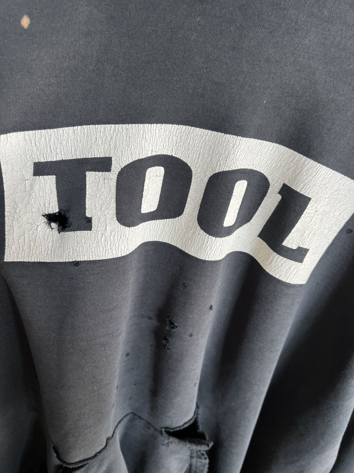 Band Tees Vintage Thrashed TOOL 1991 Oversized Band Tour Hoodie Size US XL / EU 56 / 4 - 3 Thumbnail