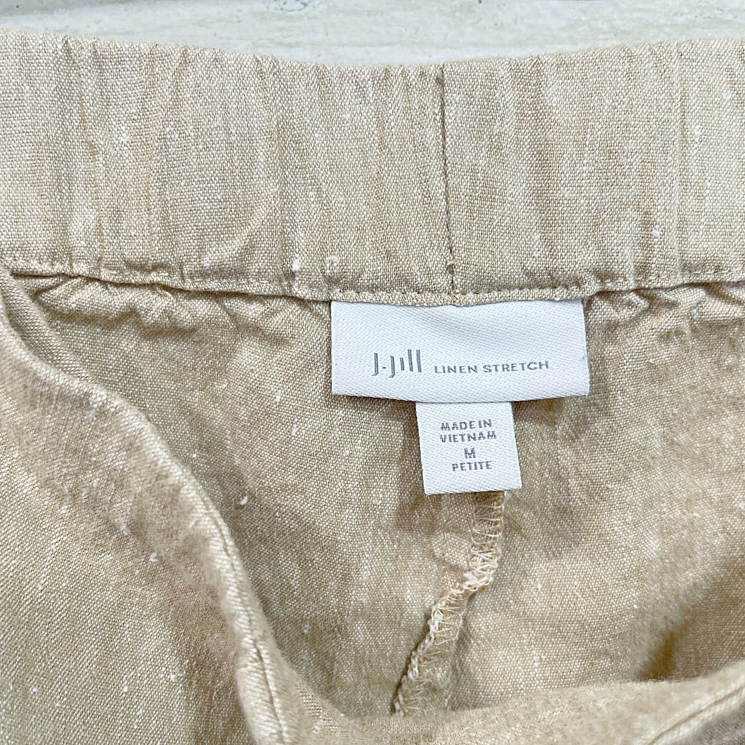 J. Jill J Jill Linen Chambray Pants Beige Womens Medium Petite Size 30" / US 8 / IT 44 - 6 Thumbnail