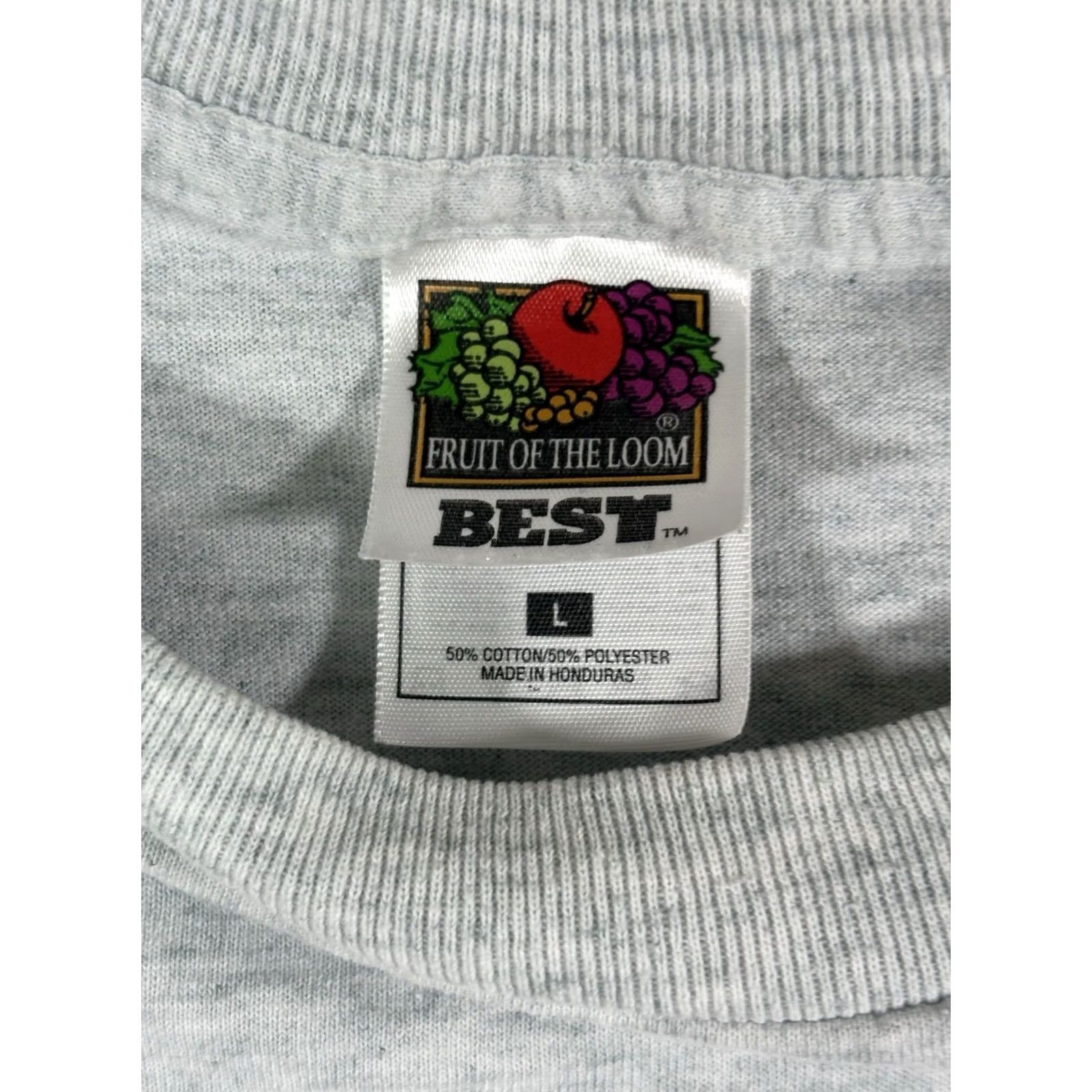 Fruit Of The Loom VINTAGE Wisconsin Graphic Short Sleeve Shirt Large Funny Party Animals LOGO Tee Shirt Size US L / EU 52-54 / 3 - 3 Thumbnail