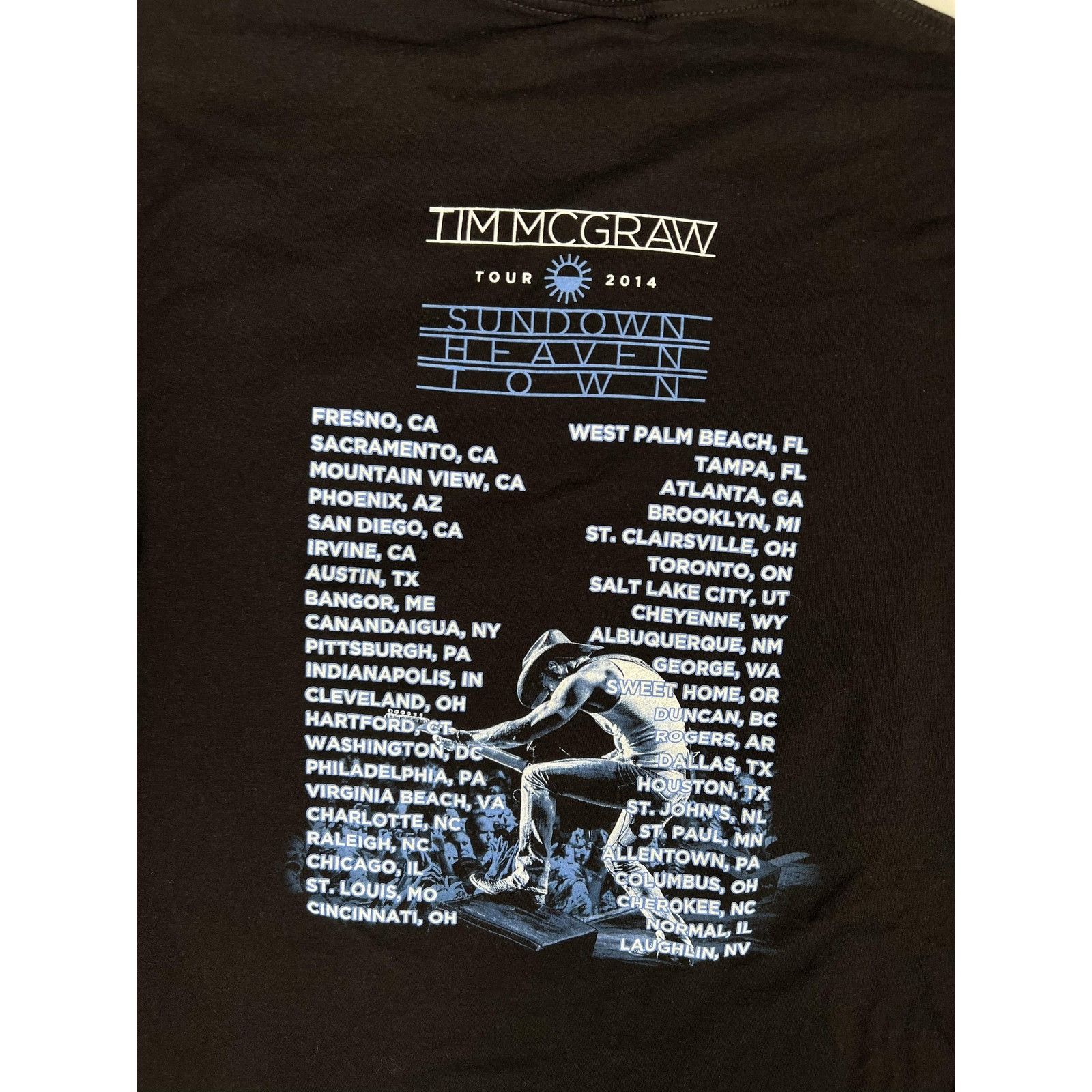 Other Tim McGraw Shirt Mens XL Black Sundown Heaven Town Tour 2014 Size US XL / EU 56 / 4 - 8 Thumbnail
