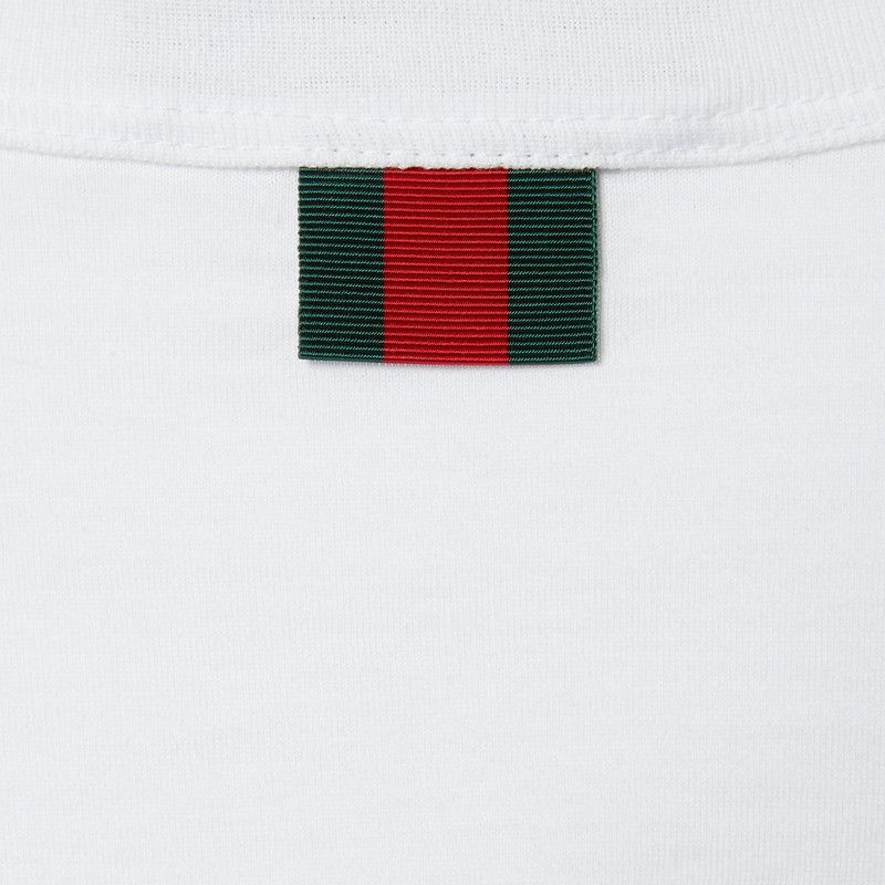 Gucci o1la5ras0526 Light Cotton Jersey T-Shirt in White Size L / US 10 / IT 46 - 7 Thumbnail