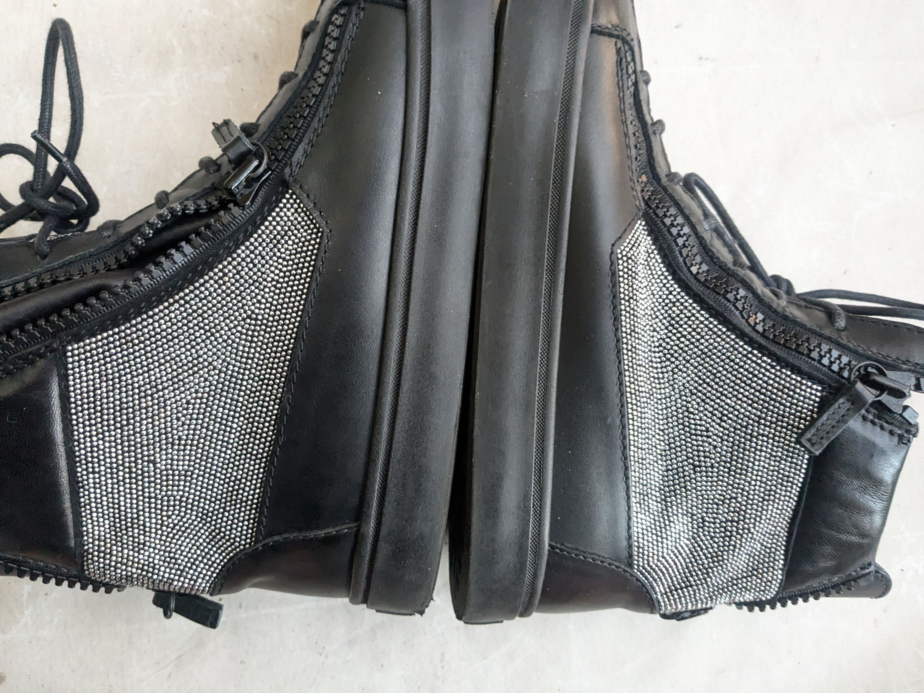Giuseppe Zanotti Giuseppe Zanotti High Top Sneakers Black Silver 12 45 Size US 12 / EU 45 - 10 Thumbnail