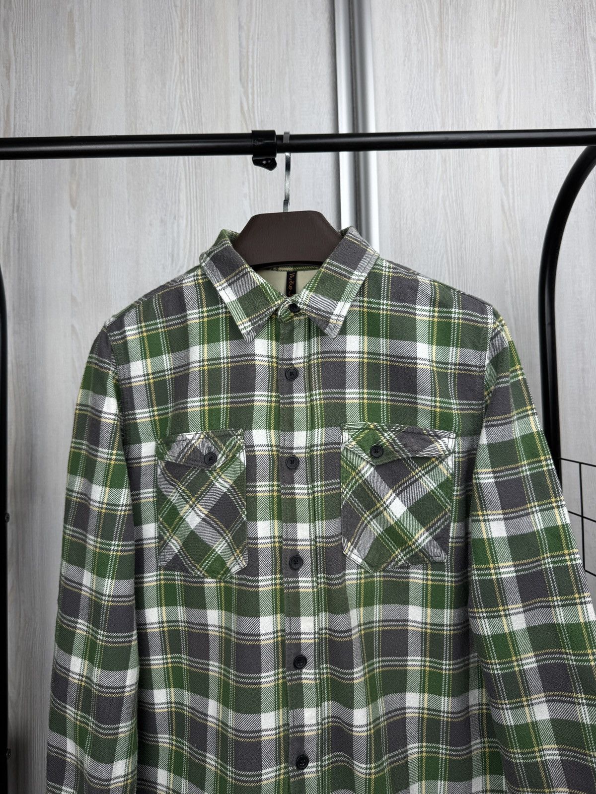 Nudie Jeans Nudie Jeans checkered green flannel long sleeve shirt Size US M / EU 48-50 / 2 - 3 Thumbnail