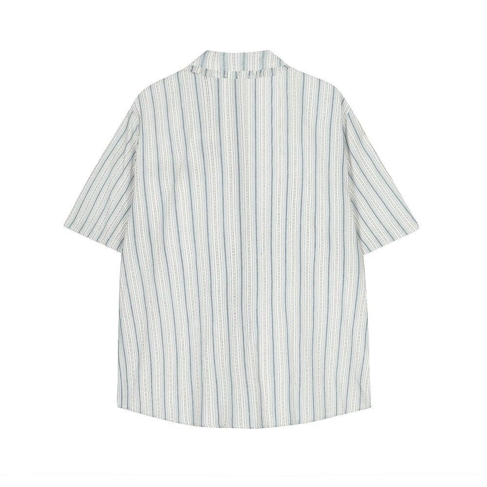 Vintage Men's loose casual Japanese retro vertical striped shirt Size US M / EU 48-50 / 2 - 2 Thumbnail