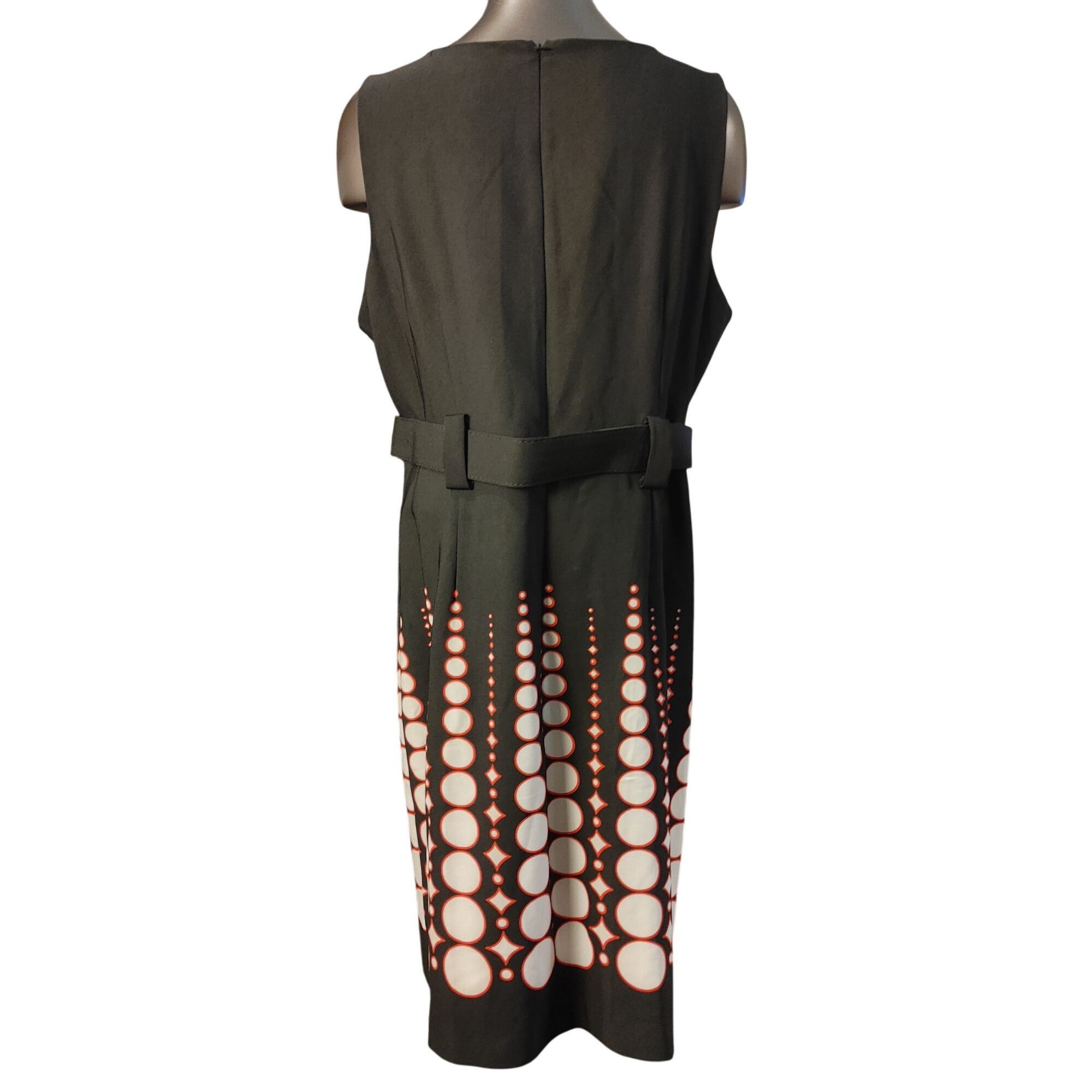 Other Voir Voir Women's Black/White Polka Dot Bottom Sleeveless Dr Size XXL / US 16-18 / IT 52-54 - 2 Thumbnail