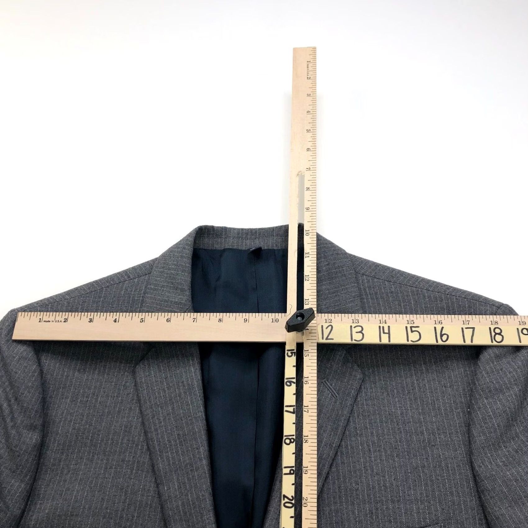 J.Crew J.Crew Thompson 44L Gray Striped Wool Blend Blazer Sport Coat Jacket Size 44R - 6 Thumbnail