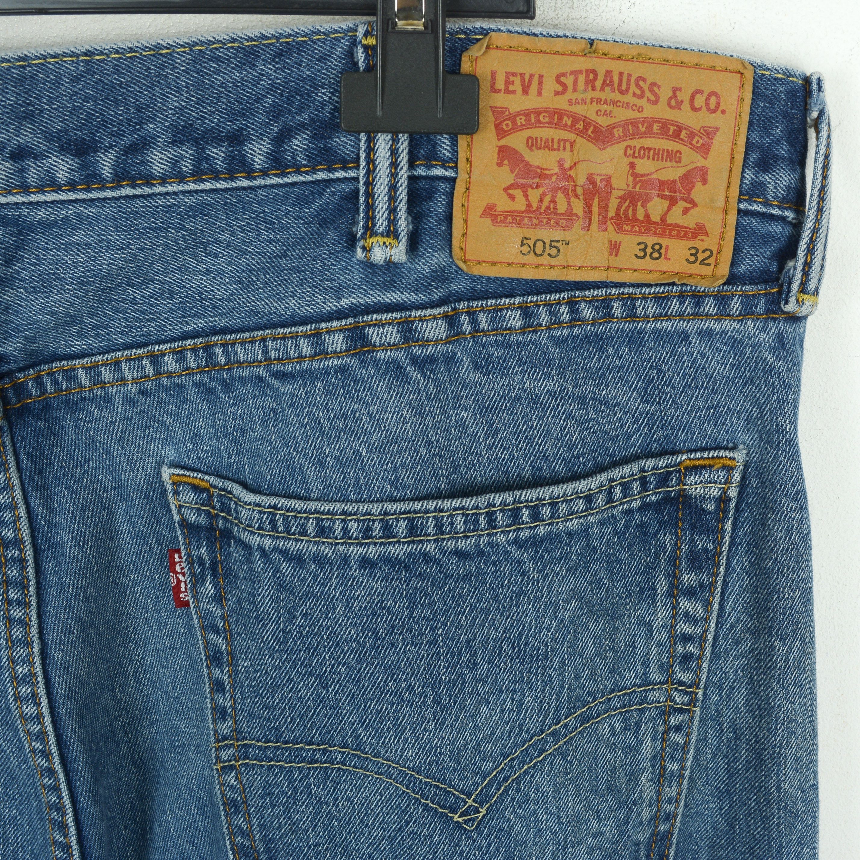Levi's 505 Mens W38 L32 Regular Straight Jeans Denim Pants Trousers Size US 38 / EU 54 - 4 Thumbnail