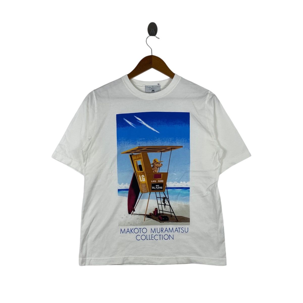 Vintage Vintage MAKOTO MURAMATSU COLLECTION Dog Life Guard Tee Shirt Size L / US 10 / IT 46 - 1 Thumbnail