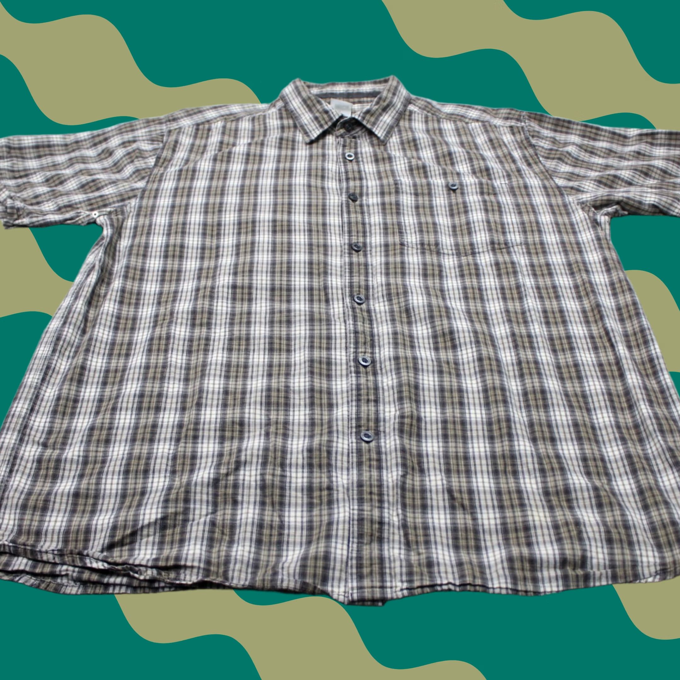 The North Face The North Face Shirt Men XL Brown/White Plaid 100% Cotton Short Sleeve Button Up Size US XL / EU 56 / 4 - 1 Thumbnail