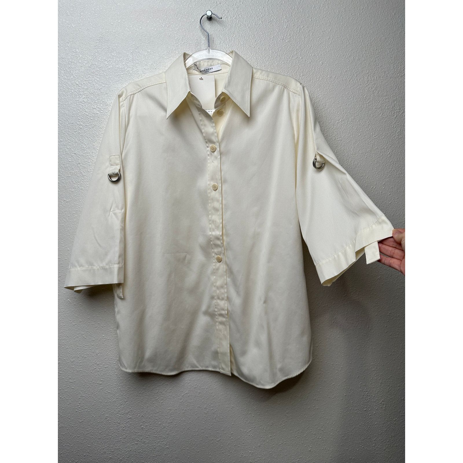 Givenchy NWT Givenchy Shirt Cream Mens US L Roll Tab Sleeves Size US L / EU 52-54 / 3 - 2 Thumbnail