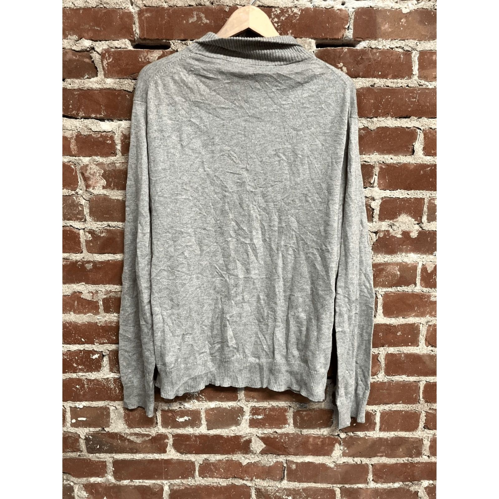 J.Crew J. Crew Mens Gray Mock Neck 1/4 Zip Cotton Sweater XL Size US XL / EU 56 / 4 - 2 Thumbnail
