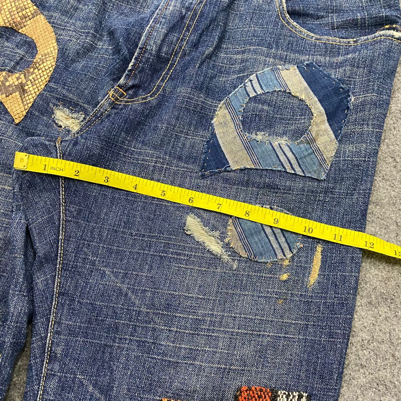 If Six Was Nine 💥Best Offer💥Vintage Ezra Fitch Patchwork Denim Size US 34 / EU 50 - 5 Thumbnail