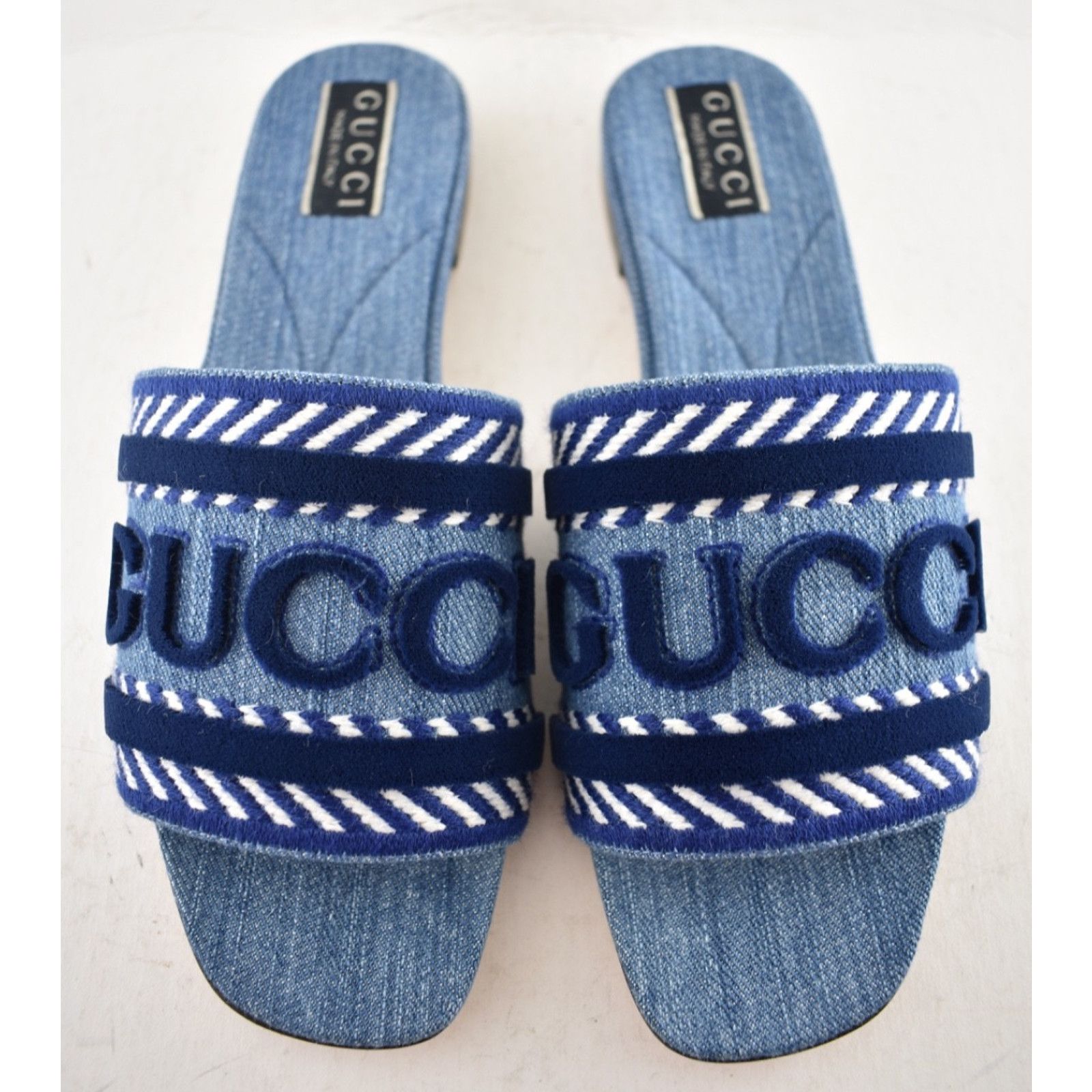 Gucci Gucci Jane Light Blue Denim Mule Sandal 37 Size US 7 / IT 37 - 8 Thumbnail