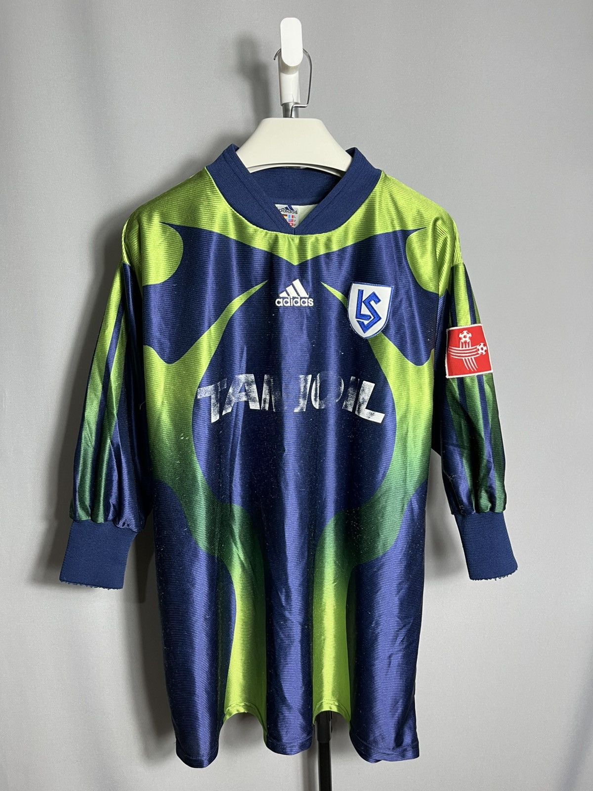 Adidas × Vintage lausanne 1999 2000 AWAY Matchworn SHIRT Goalkeeper Eric Rapo Size US XL / EU 56 / 4 - 1 Thumbnail