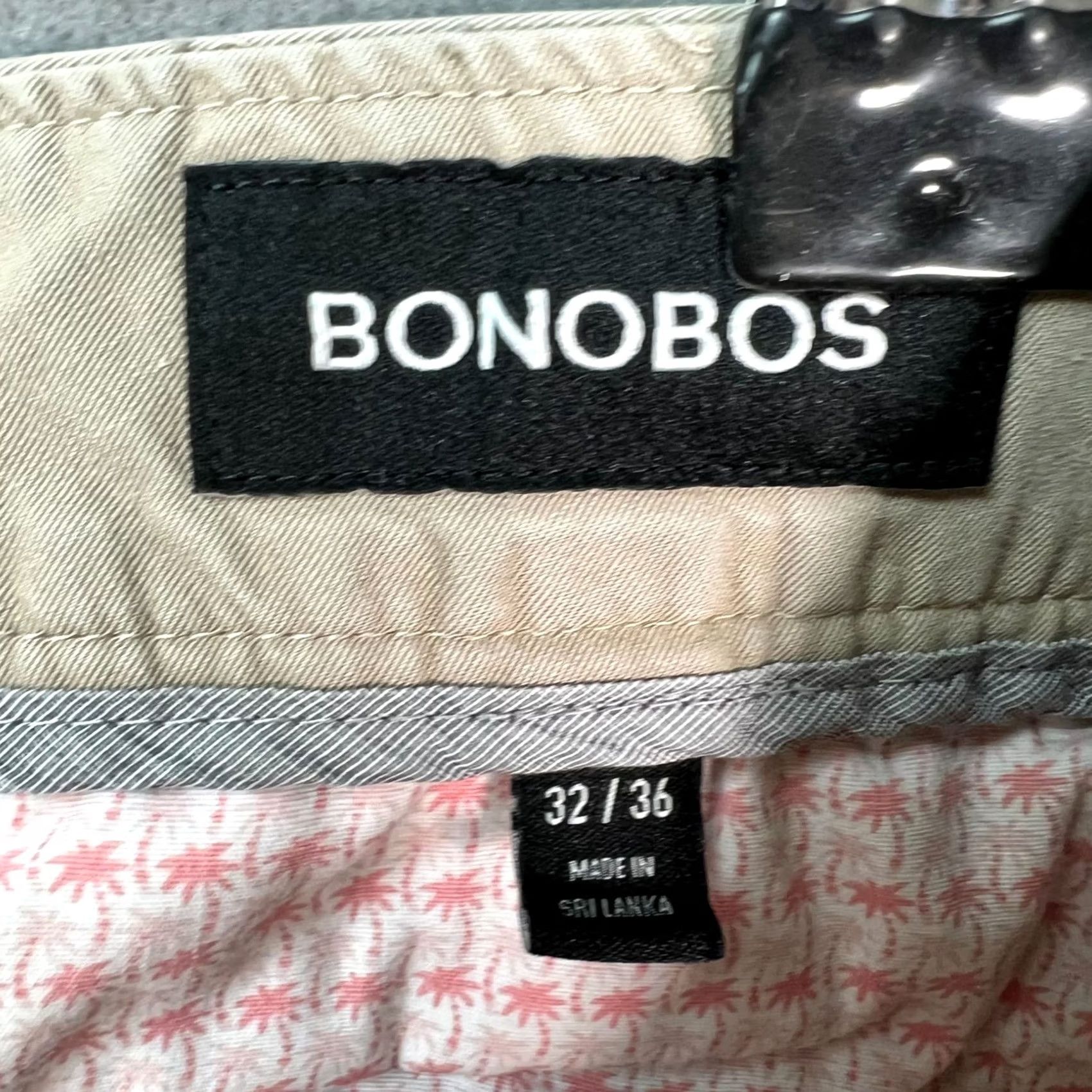 Bonobos Bonobos Pants Mens 32 Beige Size Chino Cotton Blend Slim Fit Size US 32 / EU 48 - 3 Thumbnail