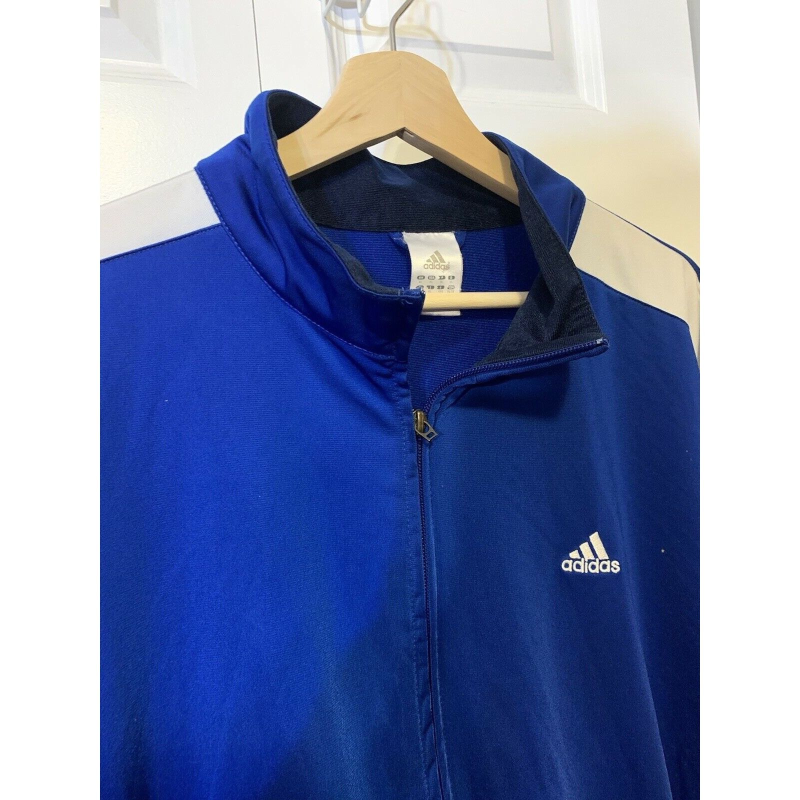 Adidas VINTAGE Adidas Full Zip Track Jacket Men’s Sz XL Blue White Size US XL / EU 56 / 4 - 6 Thumbnail