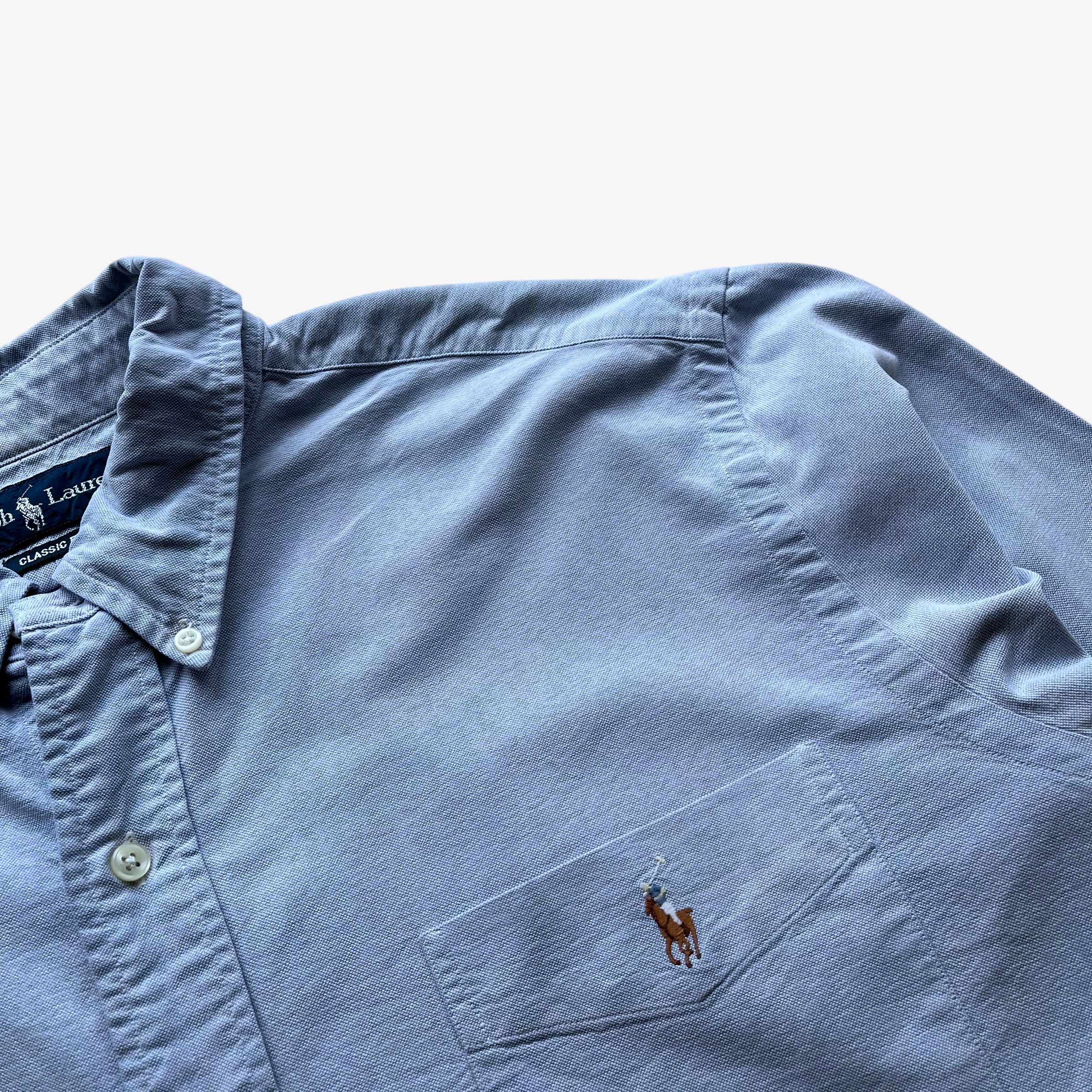 Ralph Lauren Vintage 90s Men's Ralph Lauren Blue Denim Shirt Size US XL / EU 56 / 4 - 3 Thumbnail