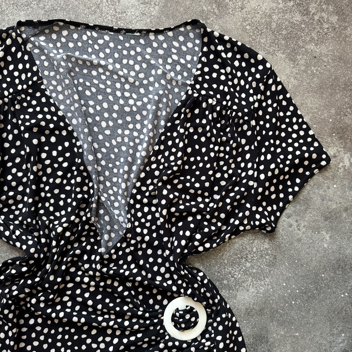 Hysteric Glamour 2000’s Aesthetic Boho Y2K Polka Dot Fitted Blouse Size XL / US 12-14 / IT 48-50 - 3 Thumbnail