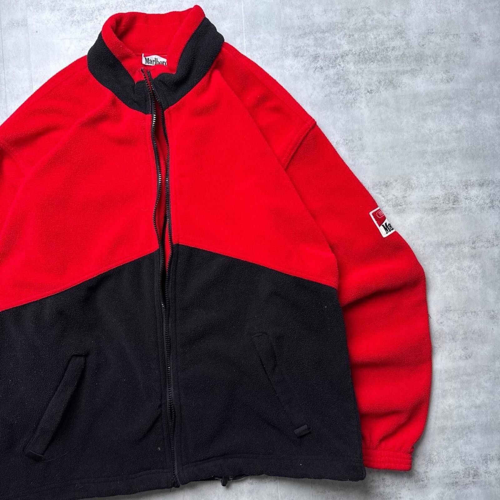 Marlboro Y2K Marlboro 00s Red Zip Up Jacket Size US L / EU 52-54 / 3 - 3 Thumbnail