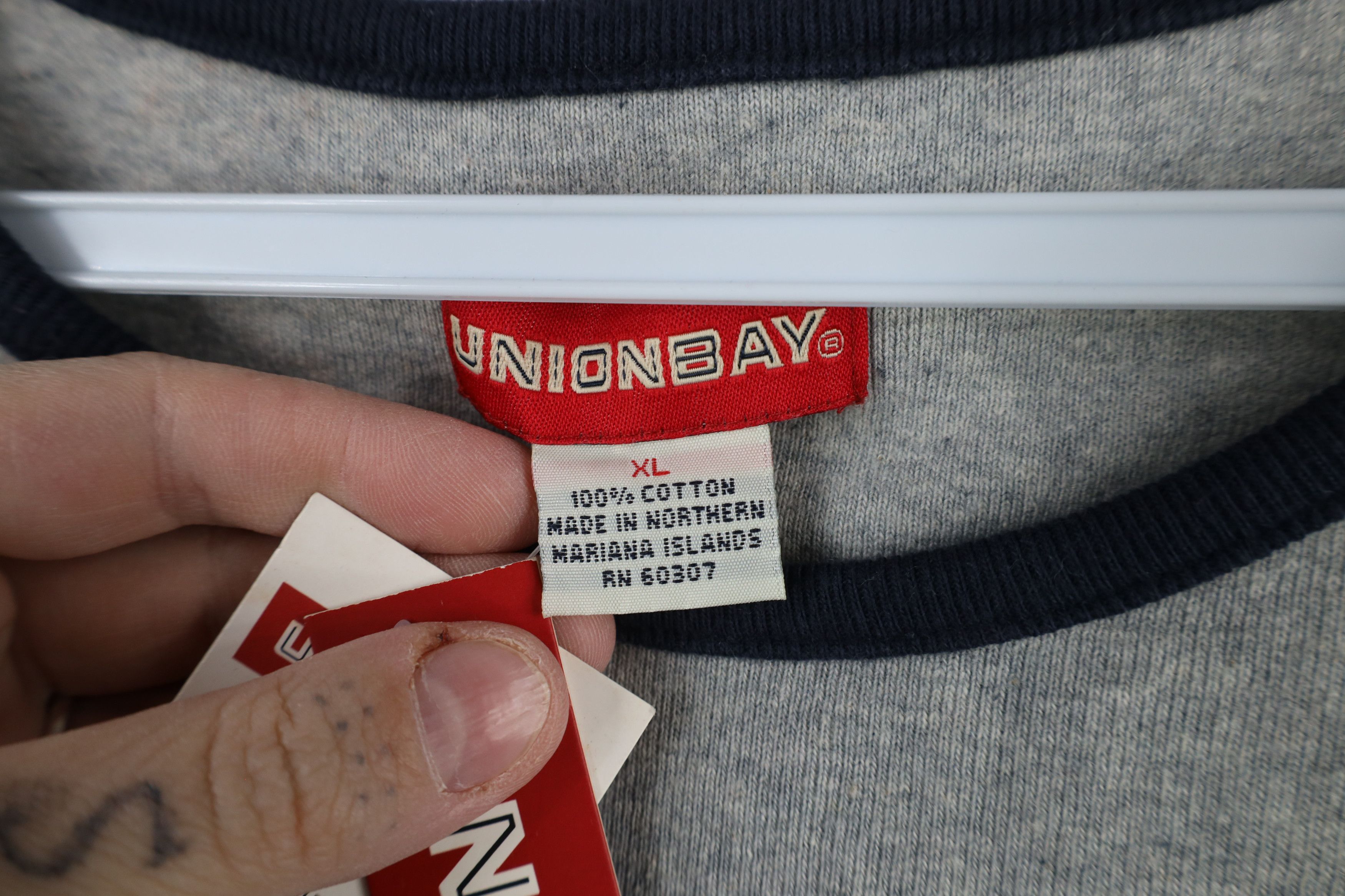 UNIONBAY × Vintage NOS Vintage 90s Unionbay Ribbed Knit T-Shirt USA Gray Size XL / US 12-14 / IT 48-50 - 6 Thumbnail