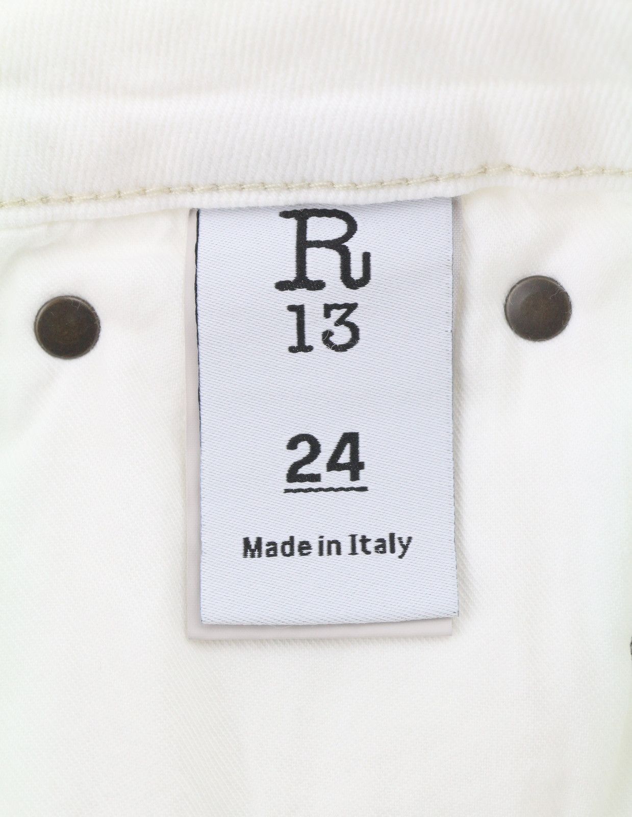 R13 JOAN CROPPED FLARE 24 Aerin White Stretch Jeans 89846 Size 24" / US 00 / IT 34 - 8 Thumbnail