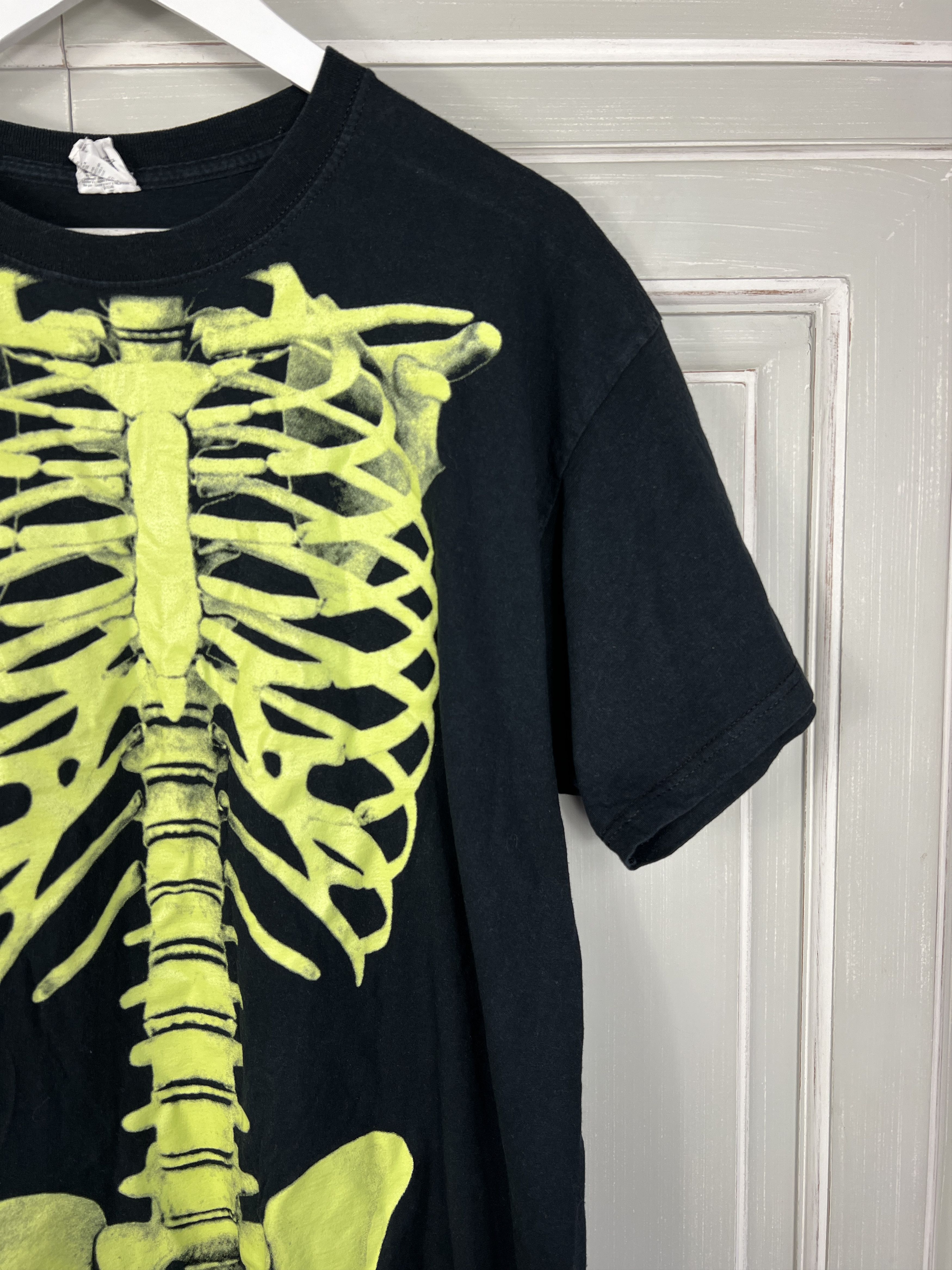 Japanese Brand SKELETON GRAPHIC TEE VINTAGE Y2K CDG STYLE BLACK Size US XL / EU 56 / 4 - 3 Thumbnail