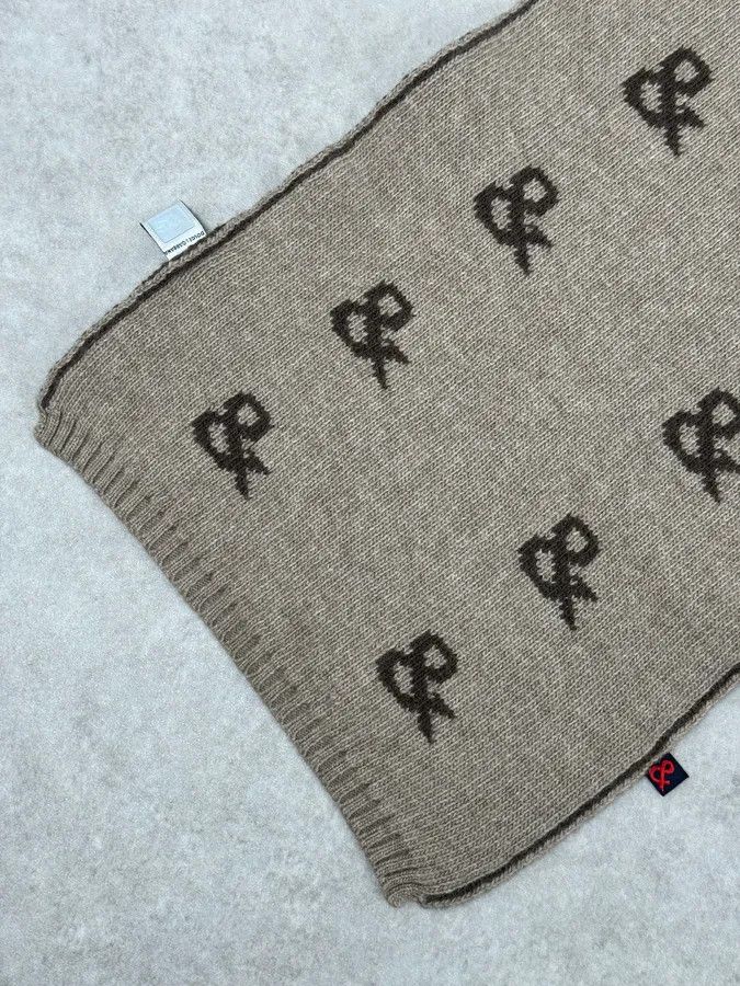 Dolce & Gabbana 1990s Dolce & Gabbana Beige Wool Ampersand Propaganda Scarf Size ONE SIZE - 4 Thumbnail