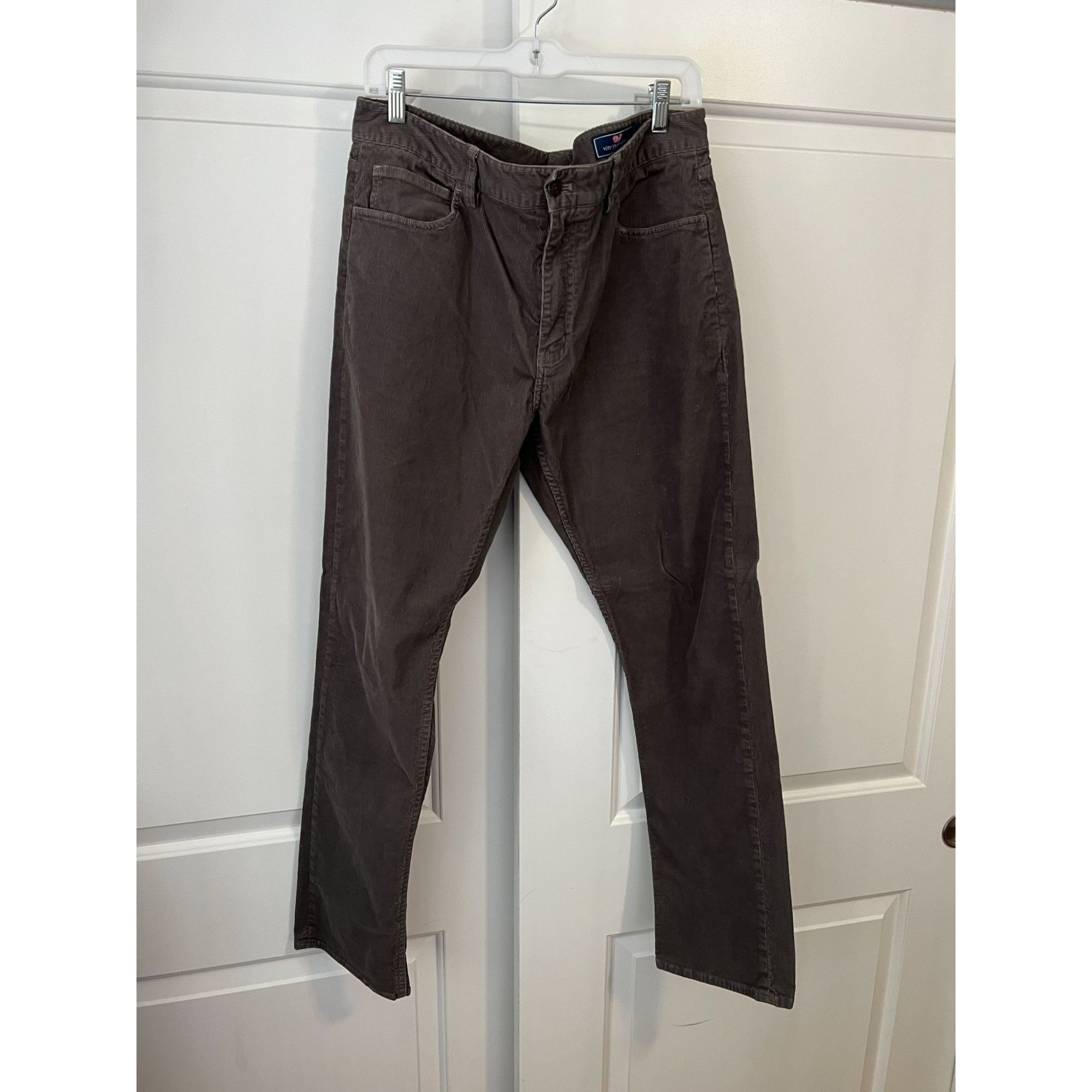 Vineyard Vines Gray Corduroy Mens Pants - Size 34x32