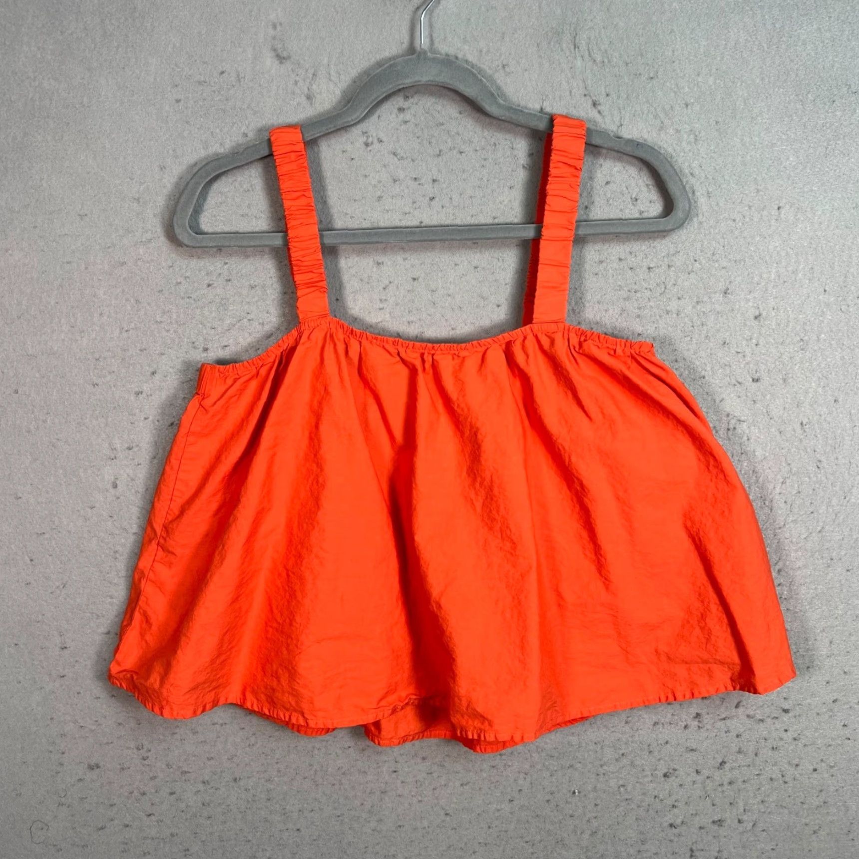 Mango Mango Tank Top Size 8 Orange Cropped Sleeveless Womens Cotton Size M / US 6-8 / IT 42-44 - 2 Thumbnail