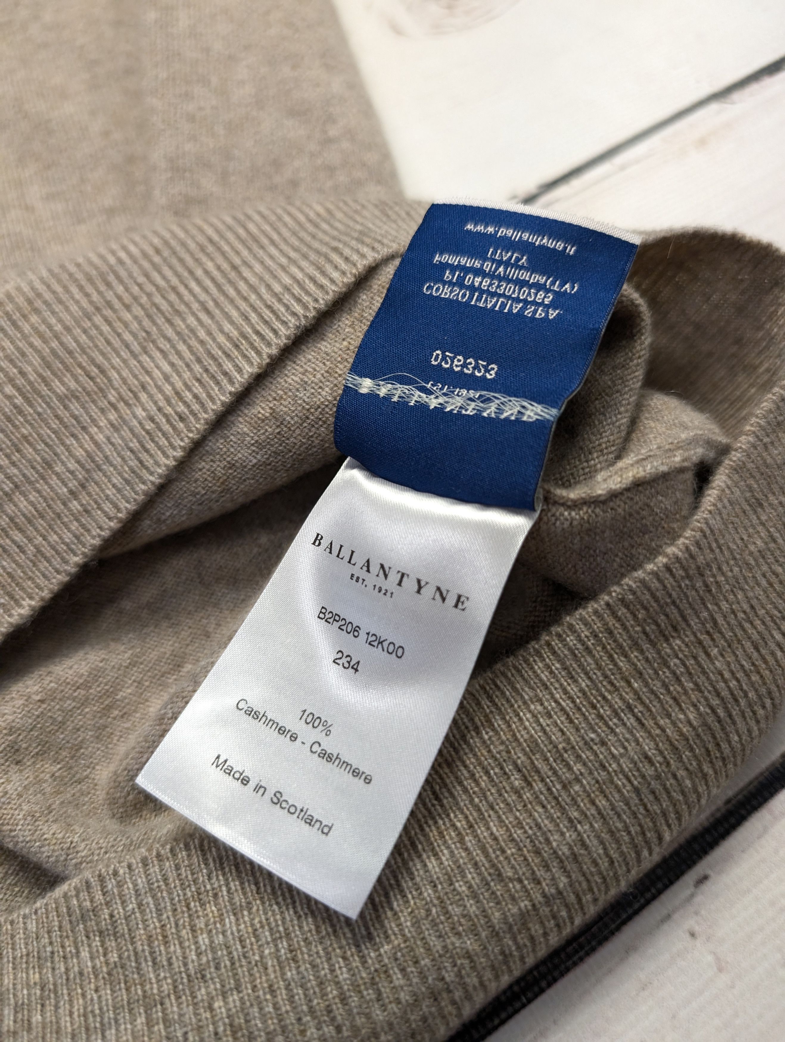 Ballantyne 100% cashmere Ballantyne Half-zip sweater in pure cashmere Size US M / EU 48-50 / 2 - 10 Thumbnail