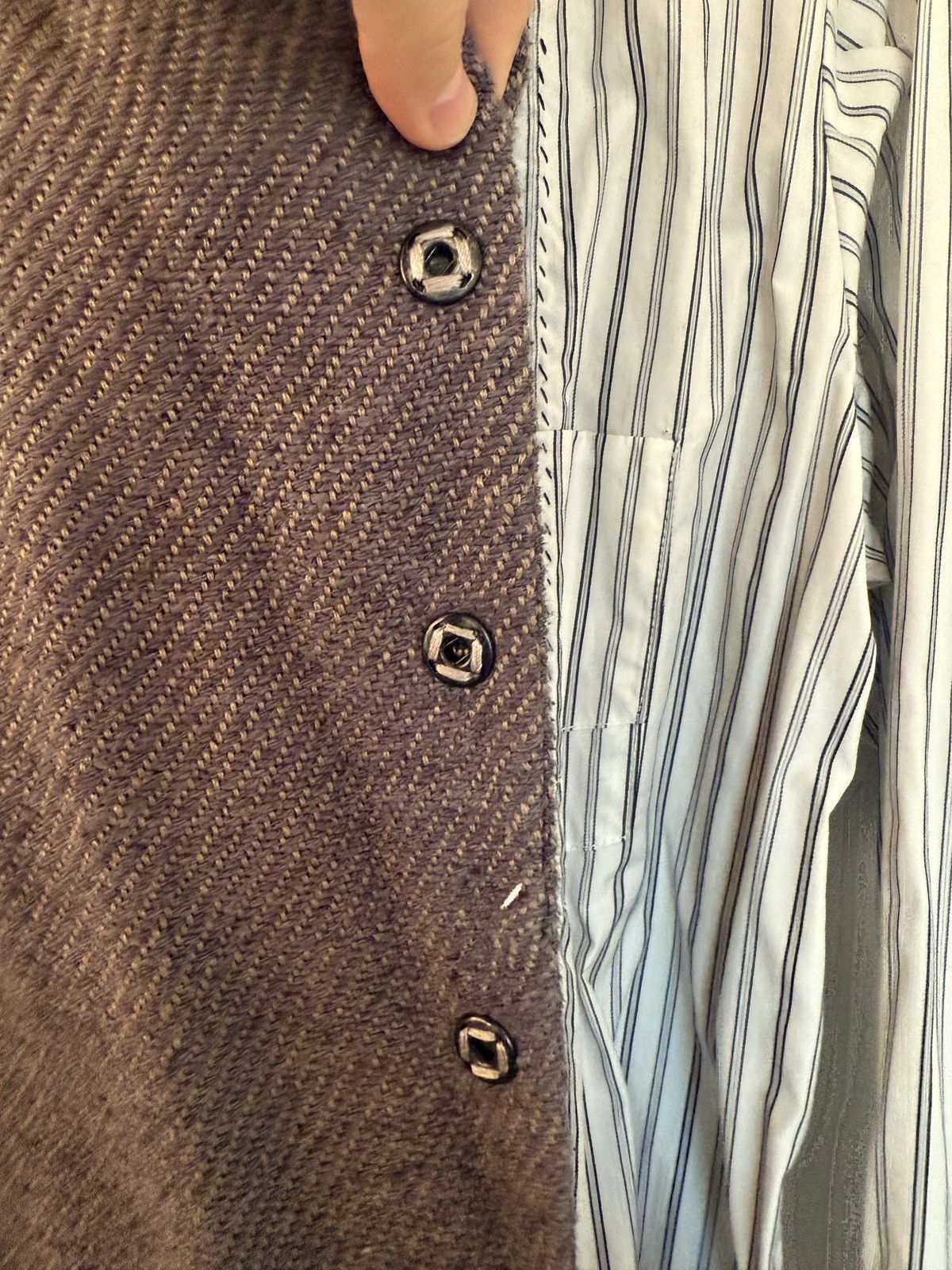 Geoffrey B. Small Geoffrey B. Small Knit Front Stripe Shirt Size US M / EU 48-50 / 2 - 6 Thumbnail