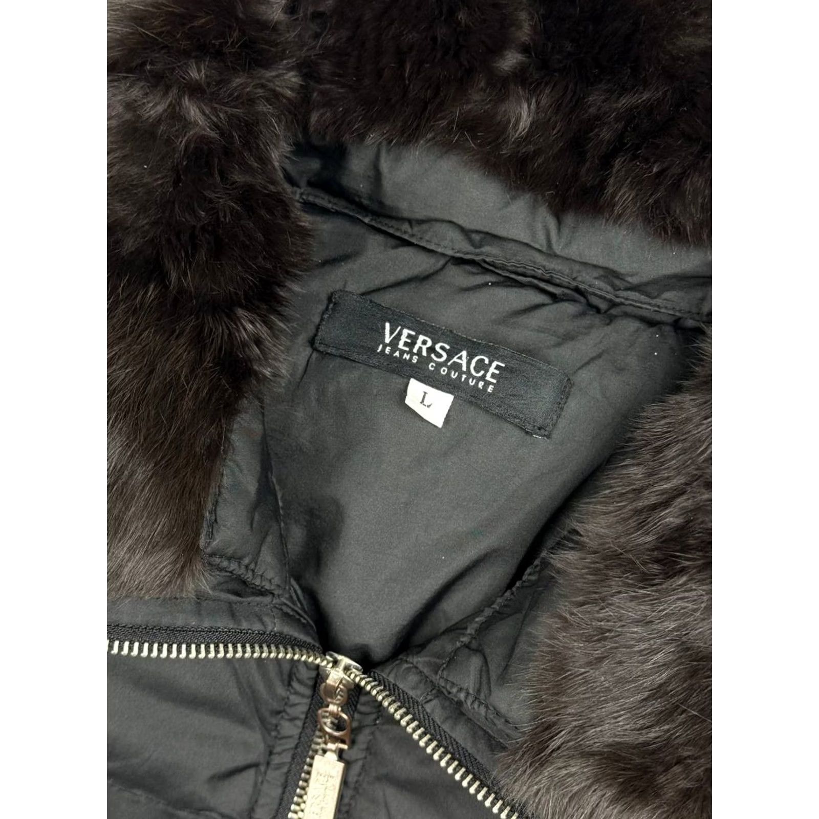 Versace VINTAGE Versace Jenas Couture Puffer Down Bomber Jacket Fur Collar Men Size L Black Y2K Jacket Bomber Men Size US L / EU 52-54 / 3 - 5 Thumbnail