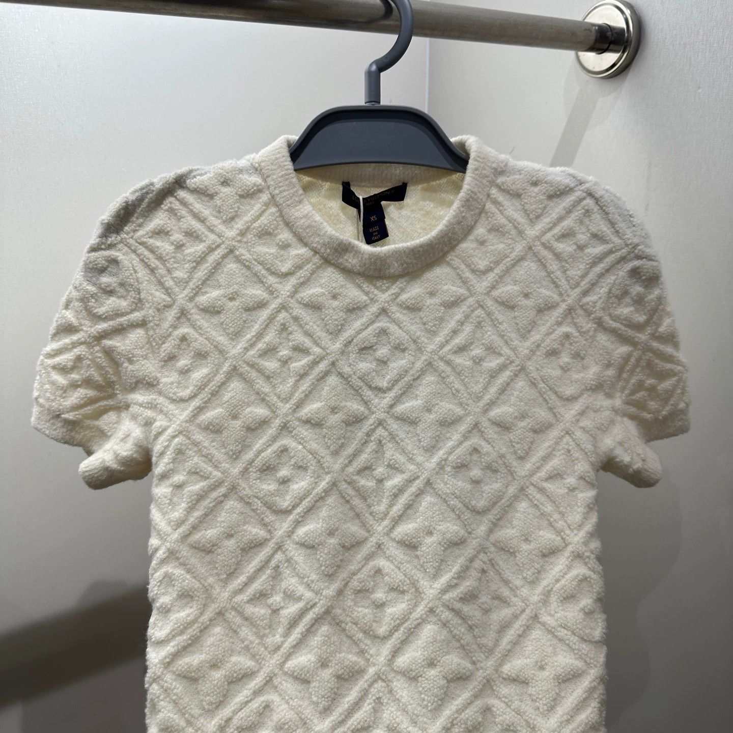Louis Vuitton LV all over logo wool short sleeve XS apr384 Size XS / US 0-2 / IT 36-38 - 6 Thumbnail