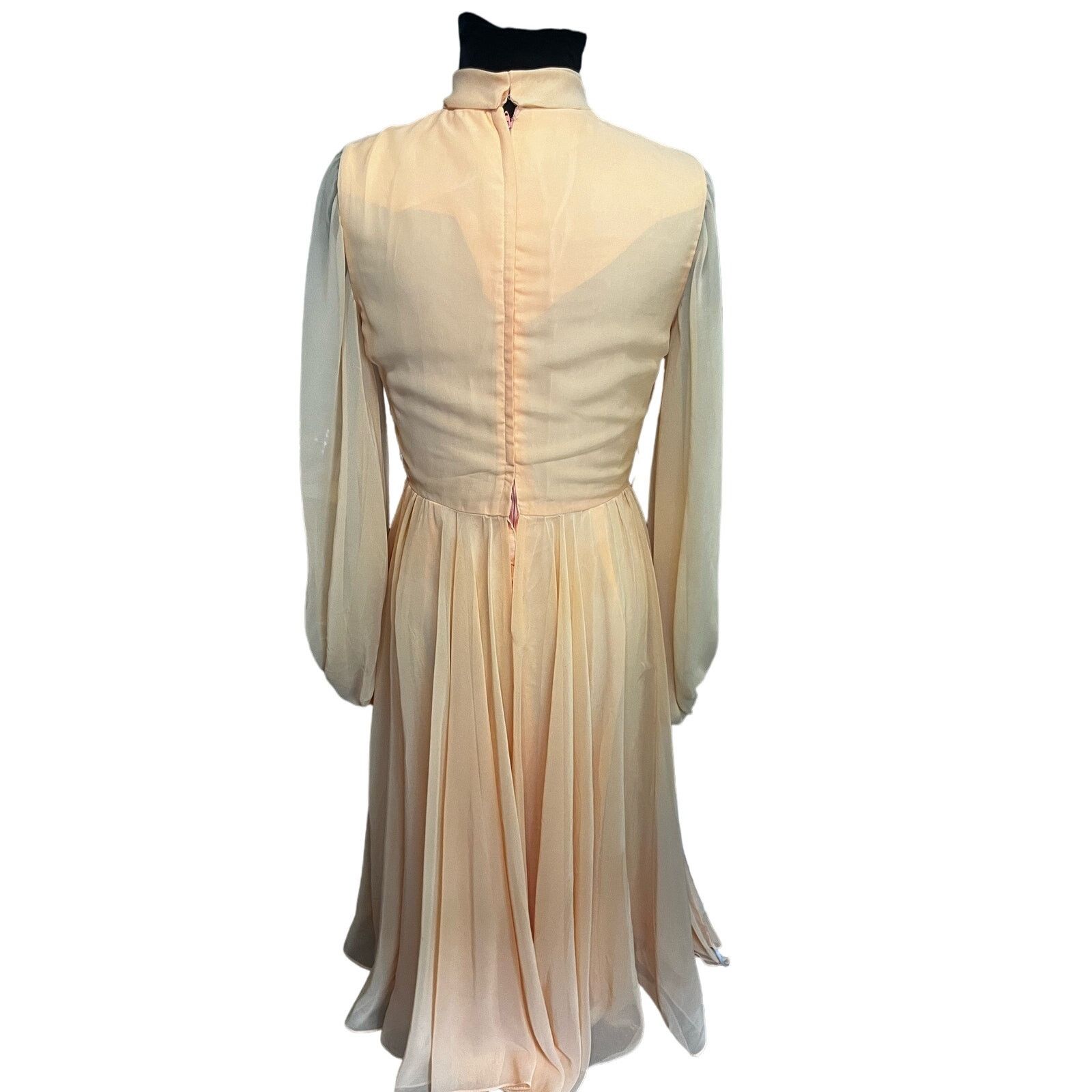 Vintage Vintage 60s Orange Formal Maxi Party Dress Bow Small Medium Size S / US 4 / IT 40 - 3 Thumbnail