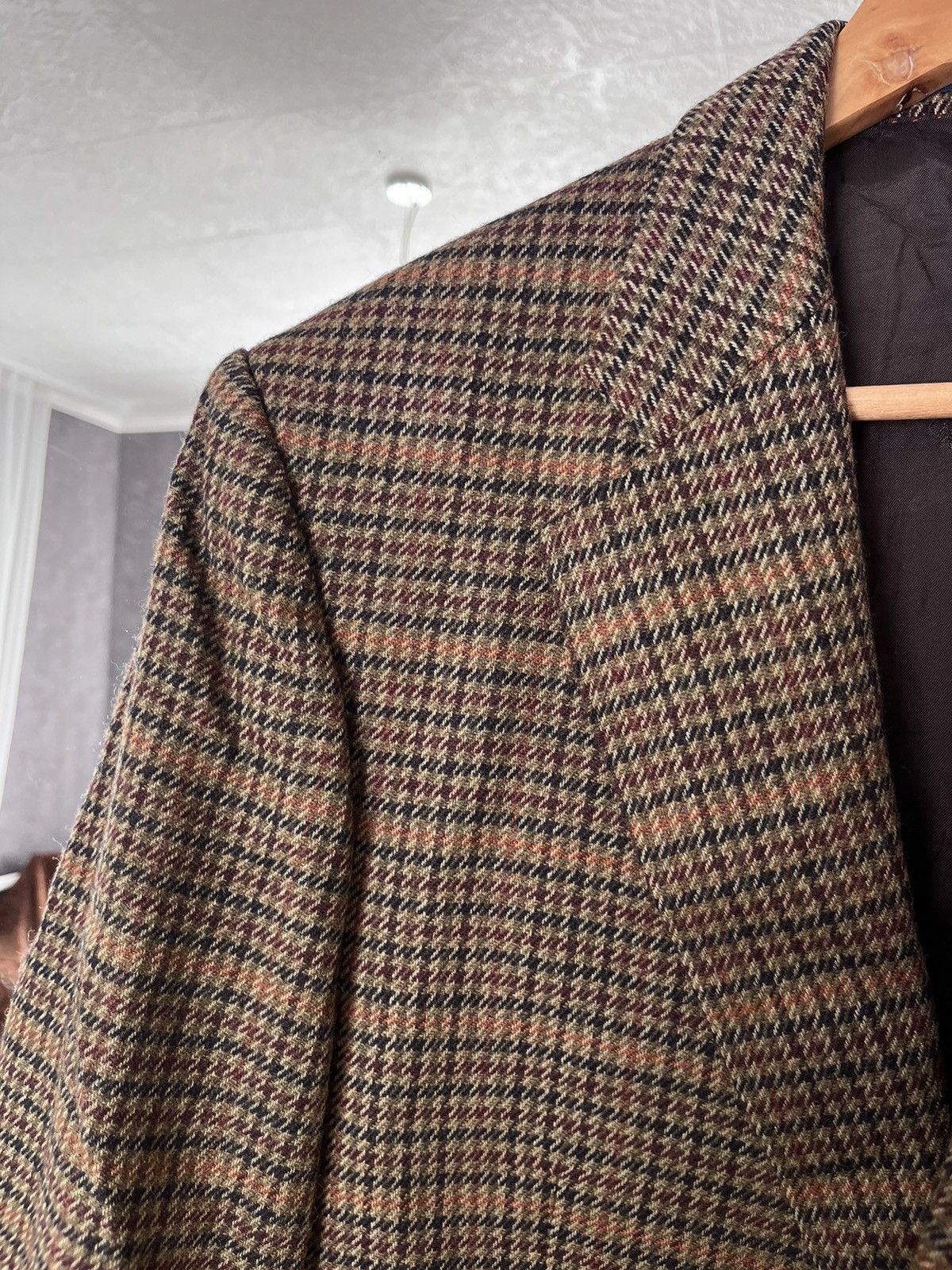 Burberry Rare!! Vintage Burberry London Checkered Wool blazer SZ 25 Size 44R - 3 Thumbnail