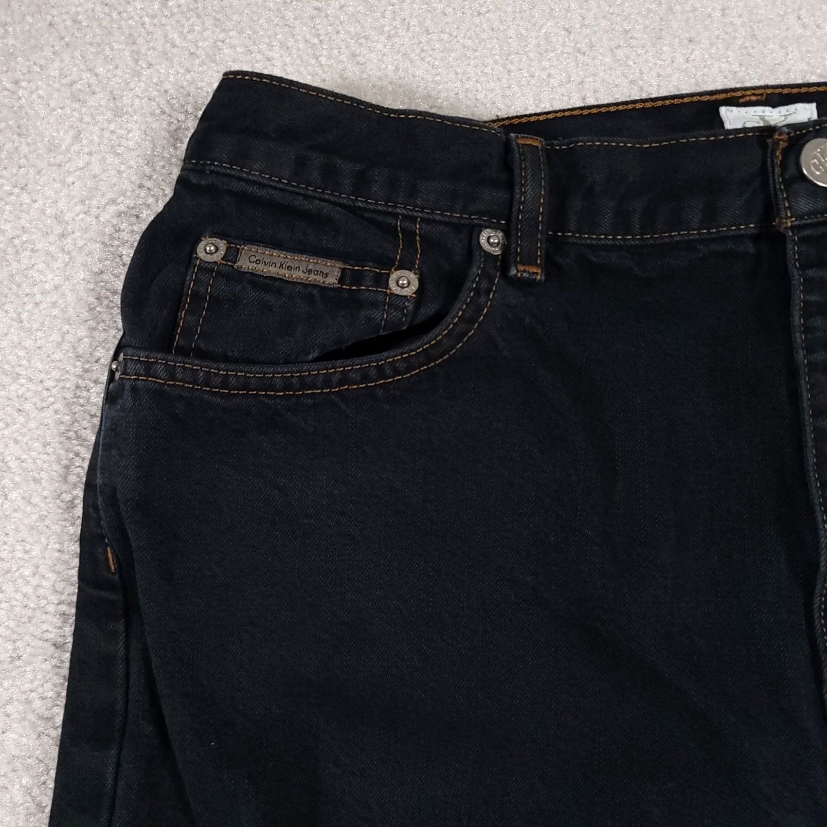 Calvin Klein Vtg Calvin Klein Jeans Women’s 14 Dark Wash Stretch Skinny Denim Jeans 90s Womens Size 36" / US 14 / IT 50 - 4 Thumbnail